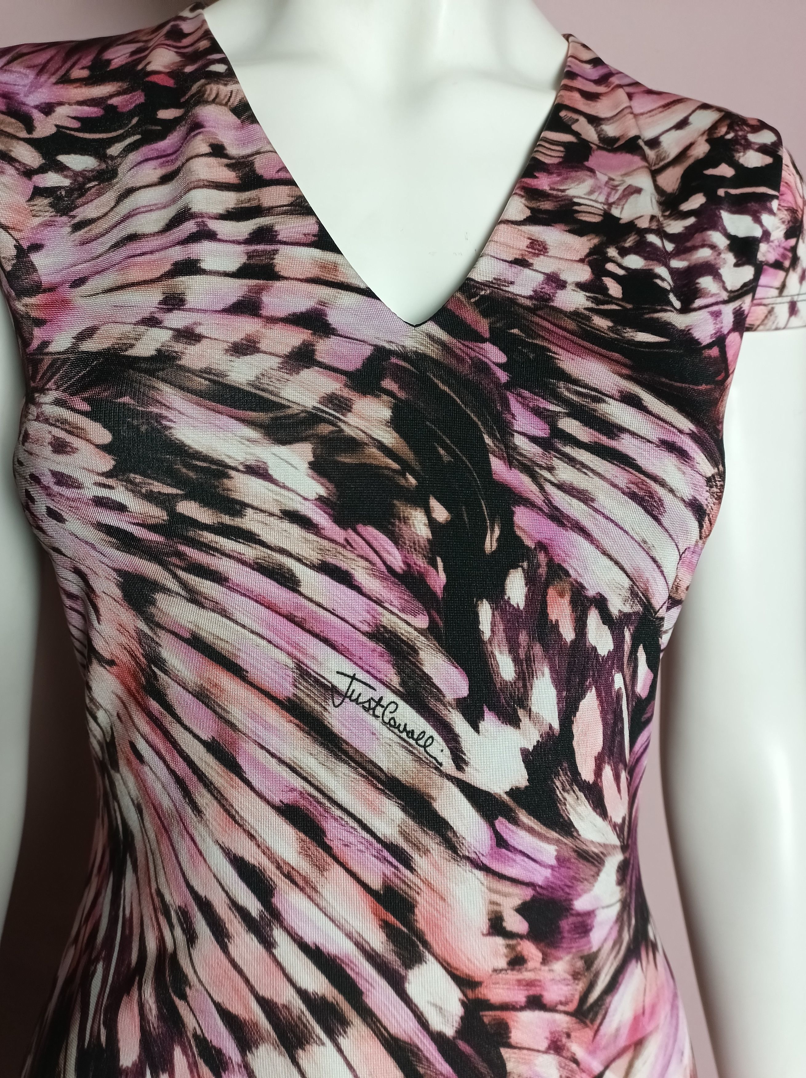 Roberto Cavalli NWT Just Cavalli by Roberto Cavalli Feather Print Dress Size M / US 6-8 / IT 42-44 - 11 Thumbnail