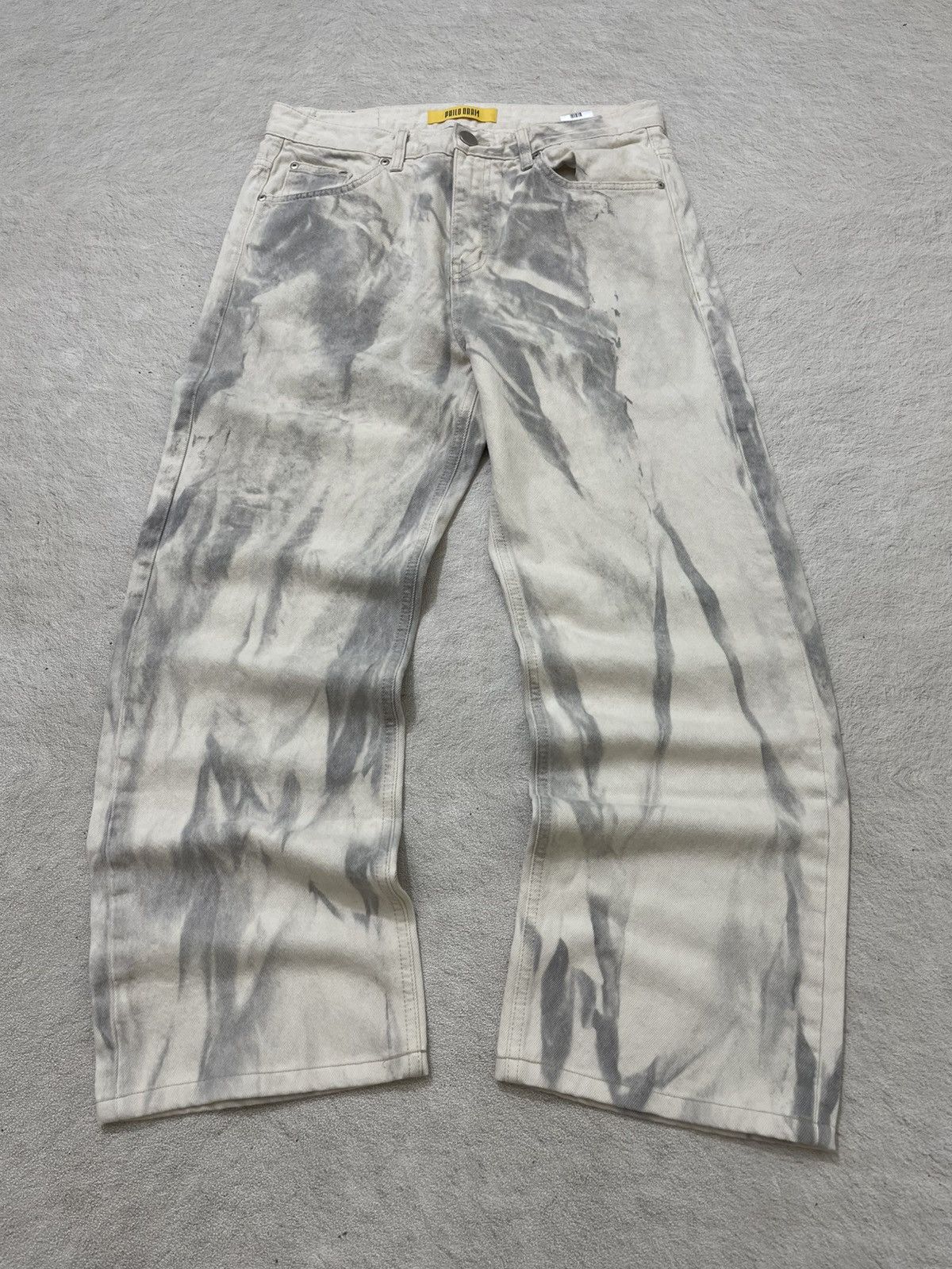 Number (N)ine 2000s Kapital Archival Gray Wash Denim Baggy Jeans Hysteric Size US 31 - 1 Thumbnail