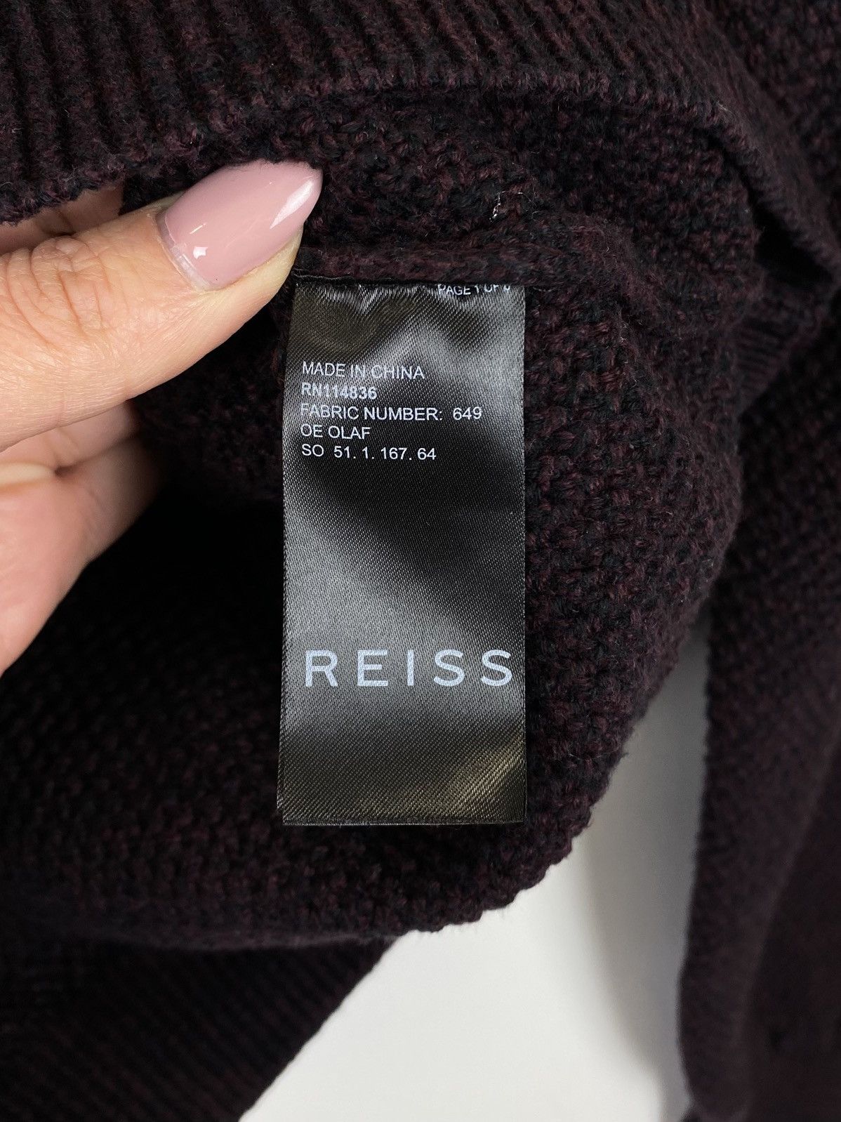Reiss Reiss Knit Sweater Jumper Pullover Men’s Size L Red Black Size US L / EU 52-54 / 3 - 5 Thumbnail