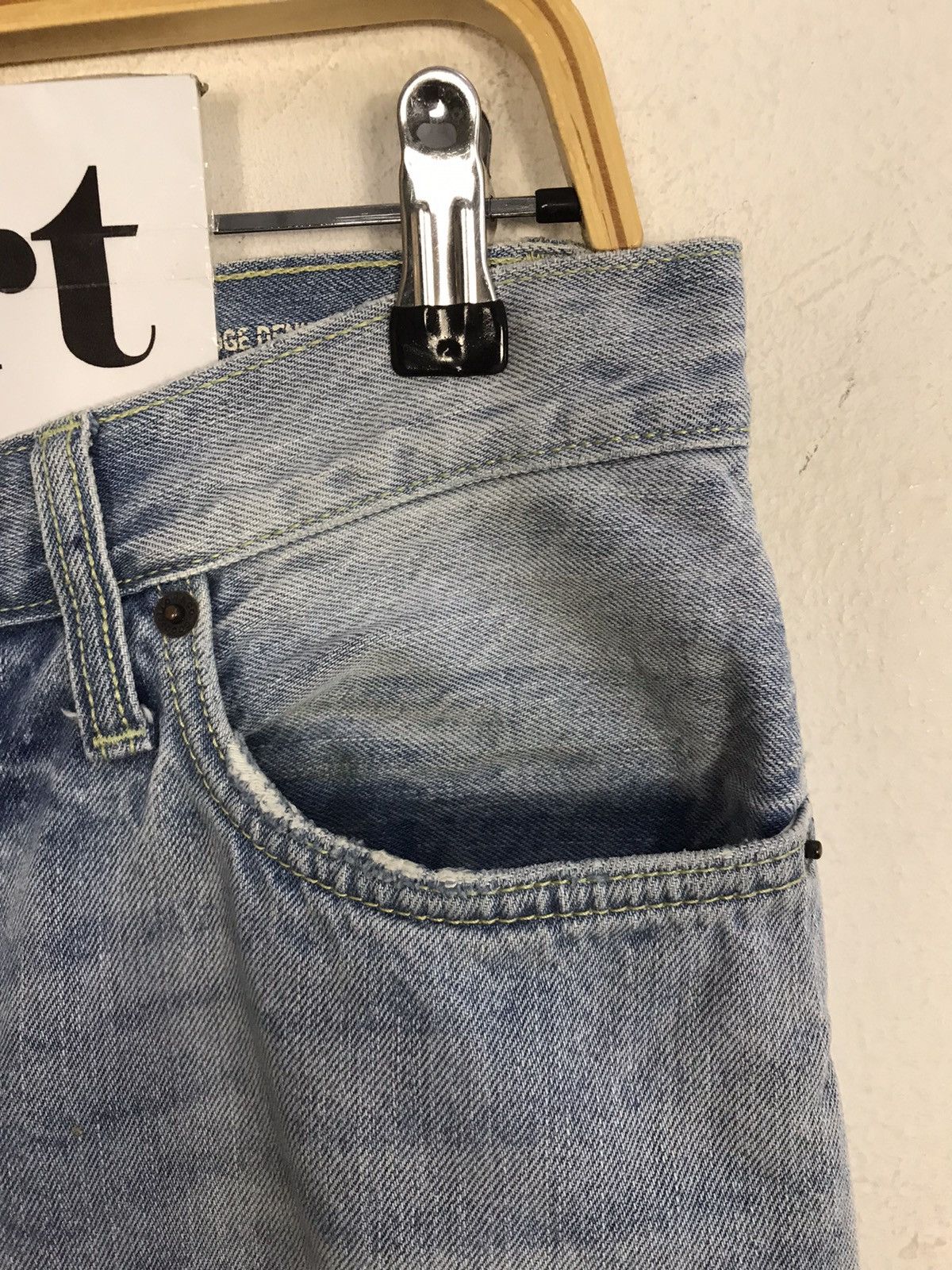 Japanese Brand × Vintage Vintage Goodfellow Selvedge Distressed Denim Jeans Size US 32 / EU 48 - 9 Thumbnail