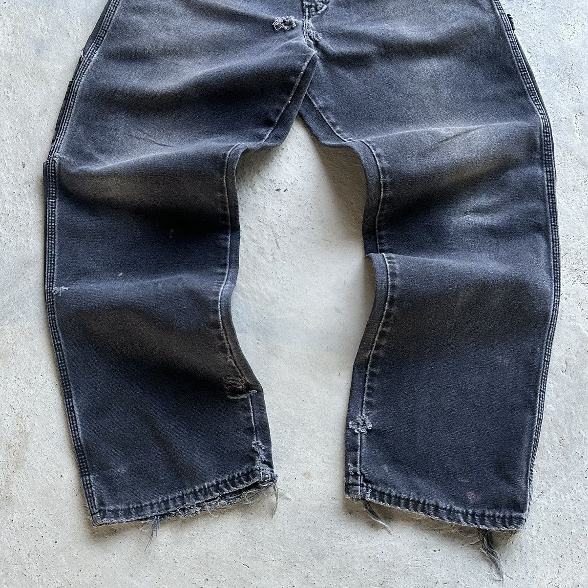 Dickies (33x30) Distressed Faded Dickies Carpenter Pants Faded Black Size US 33 - 4 Thumbnail