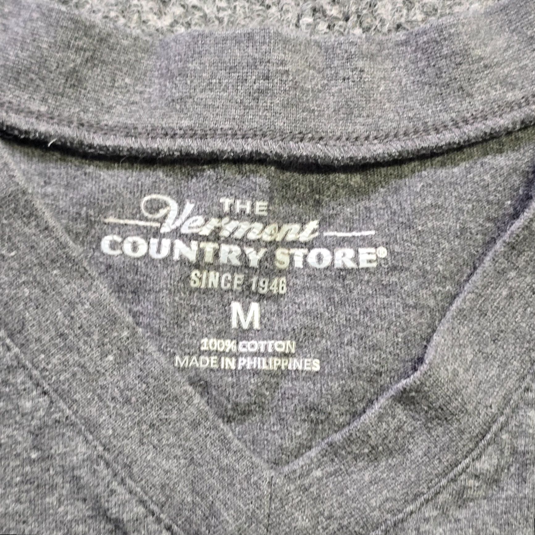 Vintage Vermont Country Store Nightgown Womens Medium Gray V Neck Short Sleeve Jersey Cotton Gown Women Chemise M Gray Nightgown Size 32" / US 10 / IT 46 - 3 Thumbnail