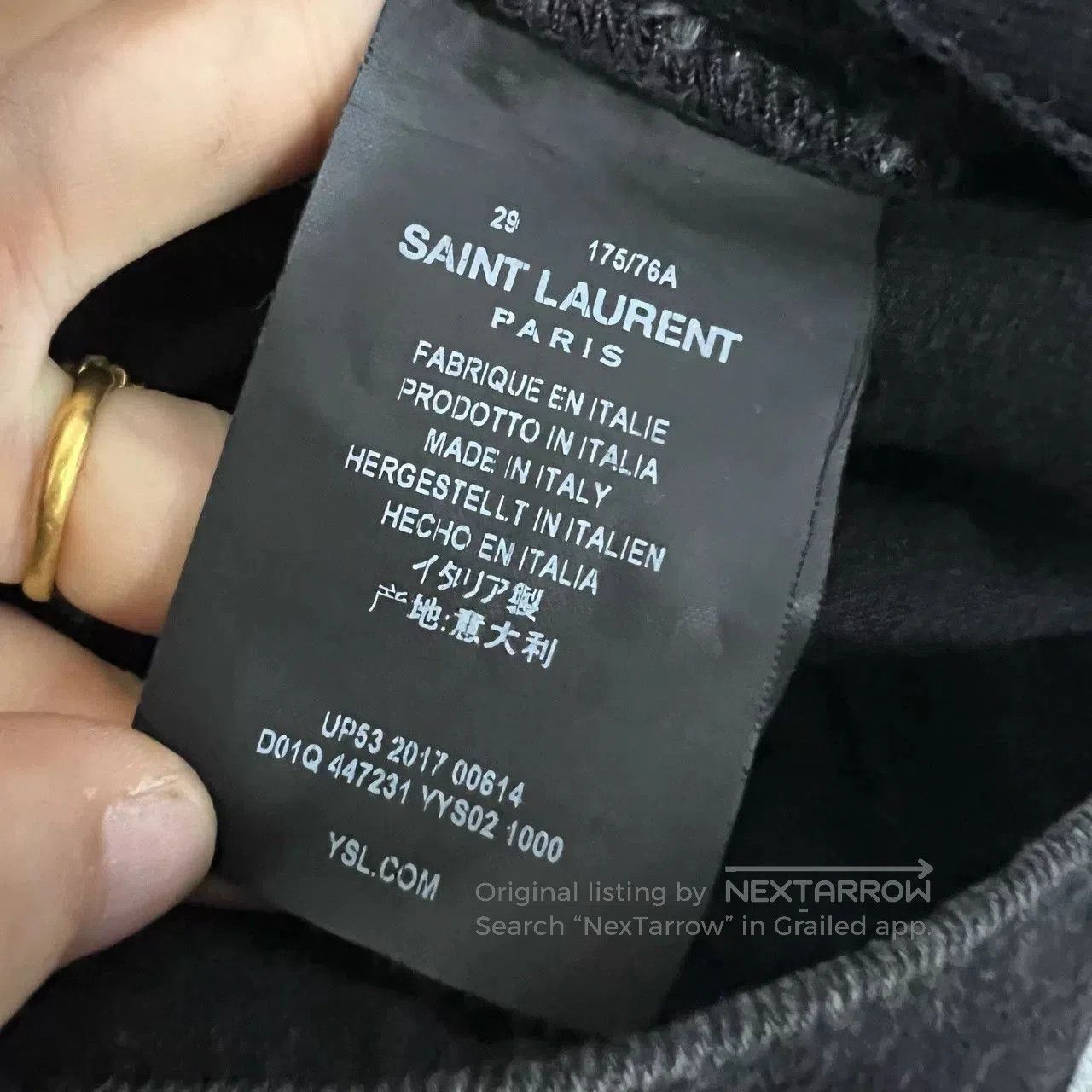 Saint Laurent Paris saint laurent black washed denim pants. Size US 29 - 4 Thumbnail