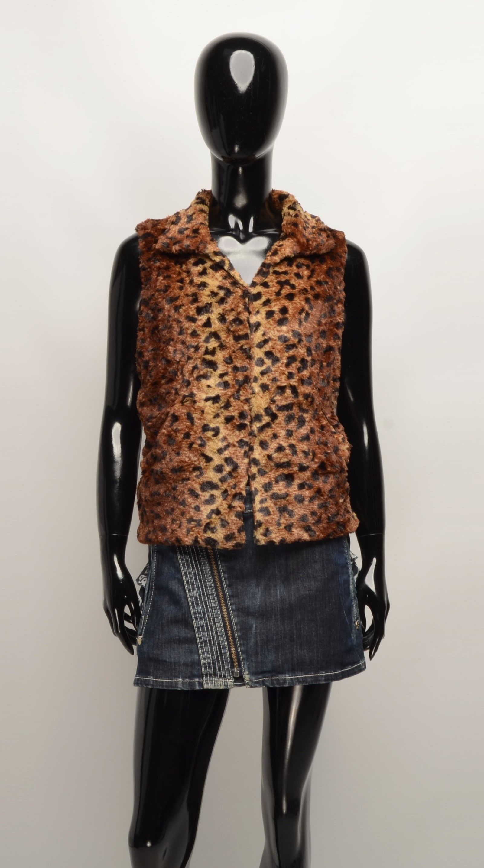 Betsey Johnson Betsey Johnson Y2K Glam Leopard Faux Fur Vest Size M / US 6-8 / IT 42-44 - 1 Thumbnail