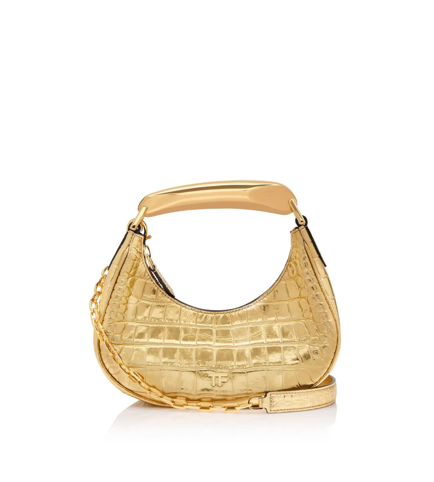 Tom Ford o1loc1c0824 Size: OS / L1470T Bianca Mini Hobo Bag in Gold Size ONE SIZE - 1 Thumbnail