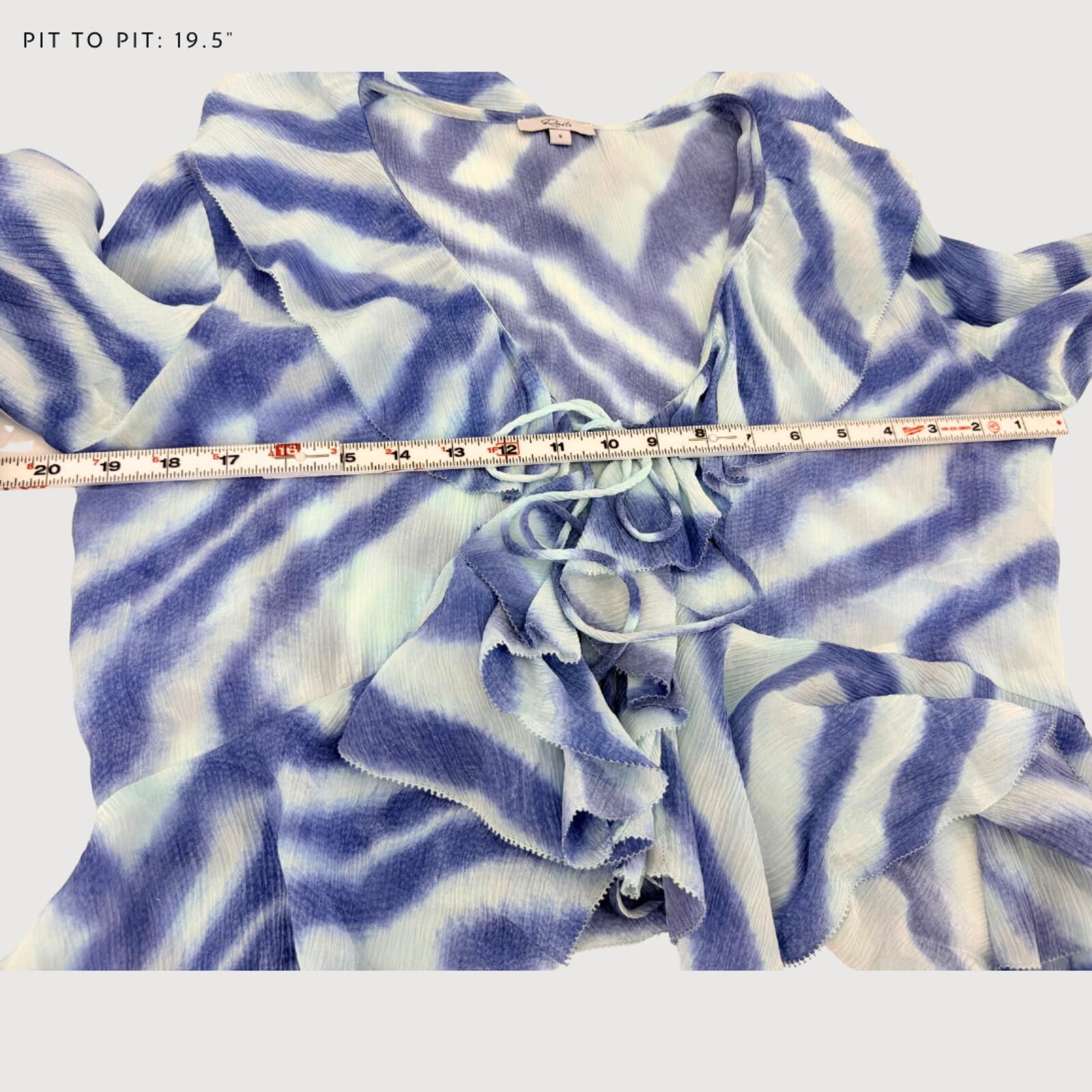 Rails Rails Nicoletta Watercolor Ruffle Tie Blouse S Size S / US 4 / IT 40 - 7 Thumbnail