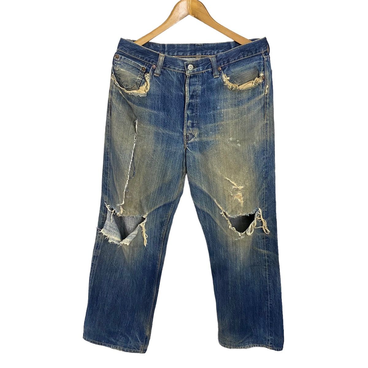 Sugar Cane Sugar Canes selvedge distressed denim homeless Size US 33 - 14 Thumbnail