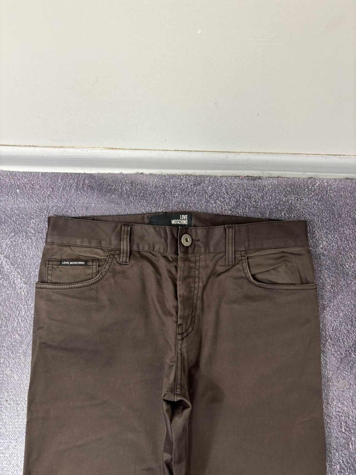 Love Moschino Love Moschino Women’s Straight Fit Brown Luxury Pants Size 34" / US 12 / IT 48 - 7 Thumbnail