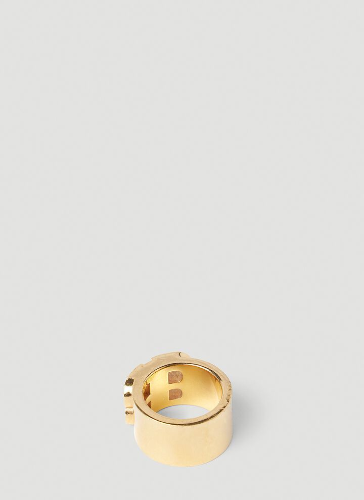 Balenciaga o1bcso1str1024 Size: 52 / BB 2.0 Ring in Gold Size ONE SIZE - 4 Thumbnail