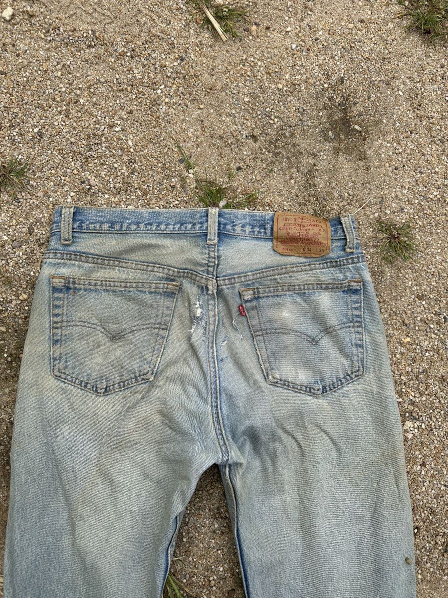 Levi's × Vintage Vtg Levis 501xx distress denim Size US 33 - 9 Thumbnail