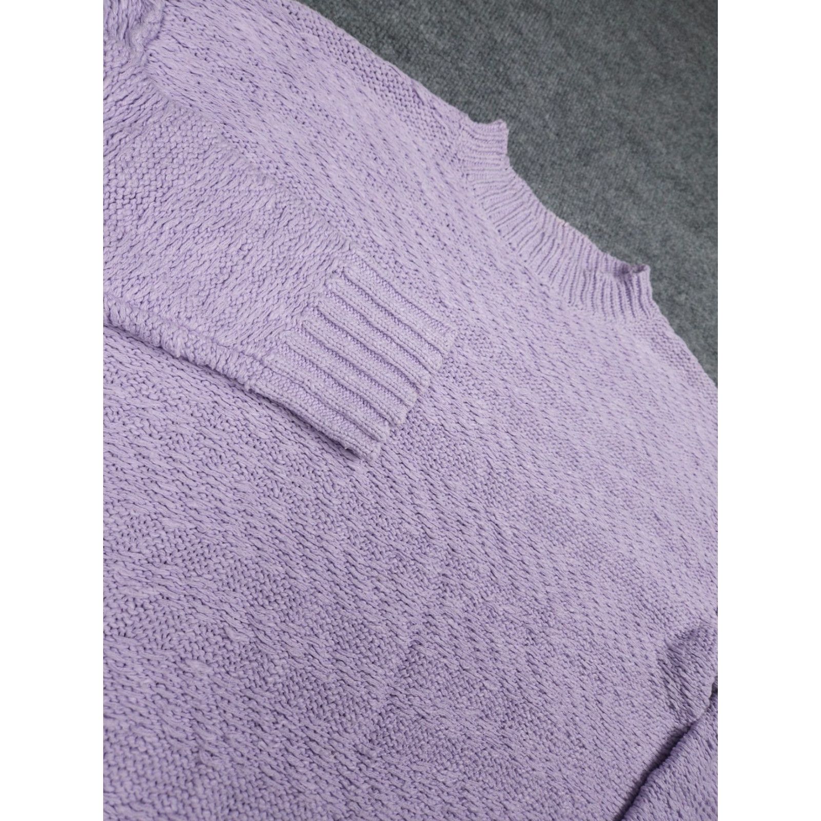 Free People Free People Sparrow Tunic Sweater Oversized Small Purple Light Purple Long Sleeve Women S Relaxed Knit Sec Size S / US 4 / IT 40 - 2 Thumbnail