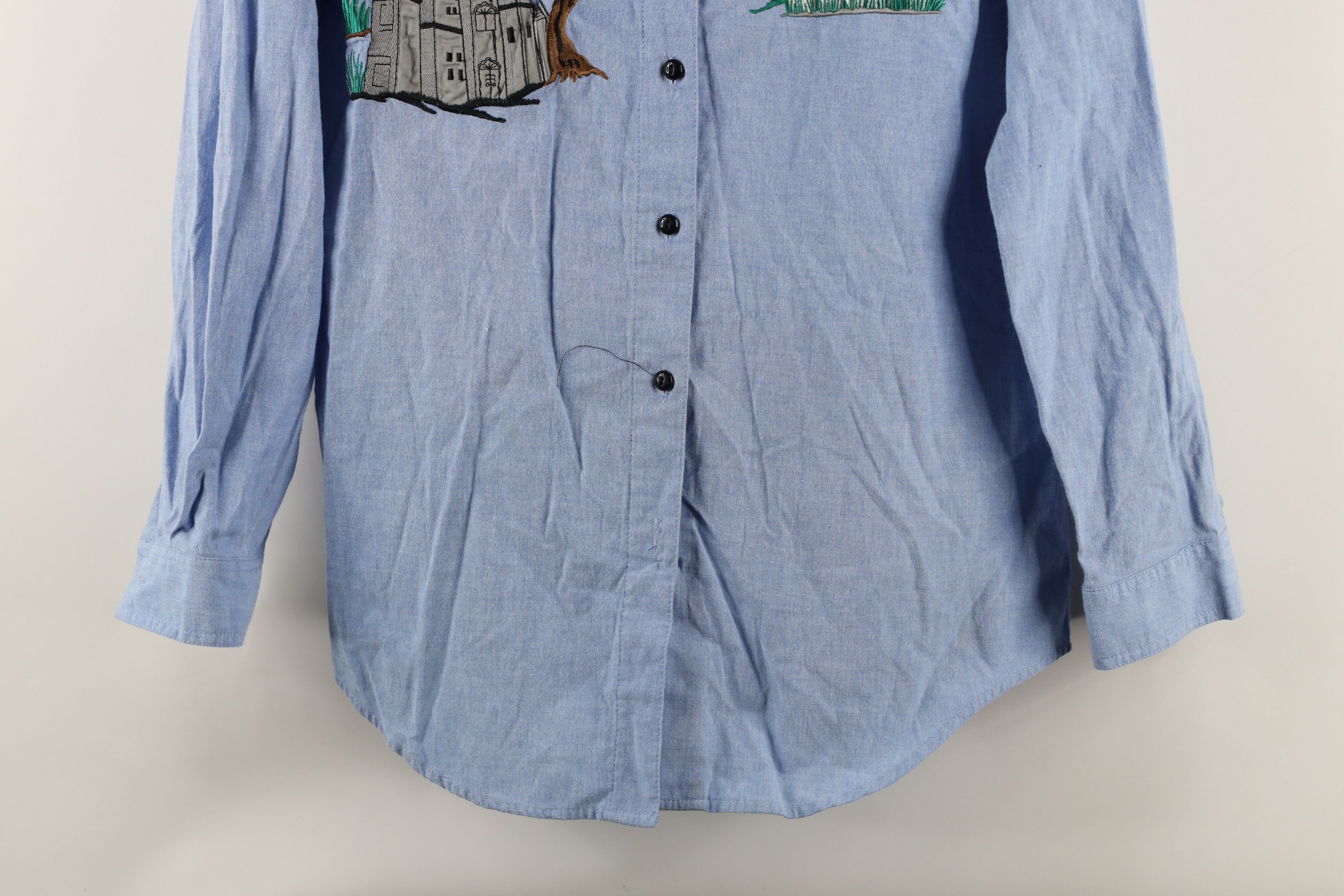 Vintage Vintage 90s Streetwear Halloween Ghost Bat Button Shirt Size S / US 4 / IT 40 - 3 Thumbnail
