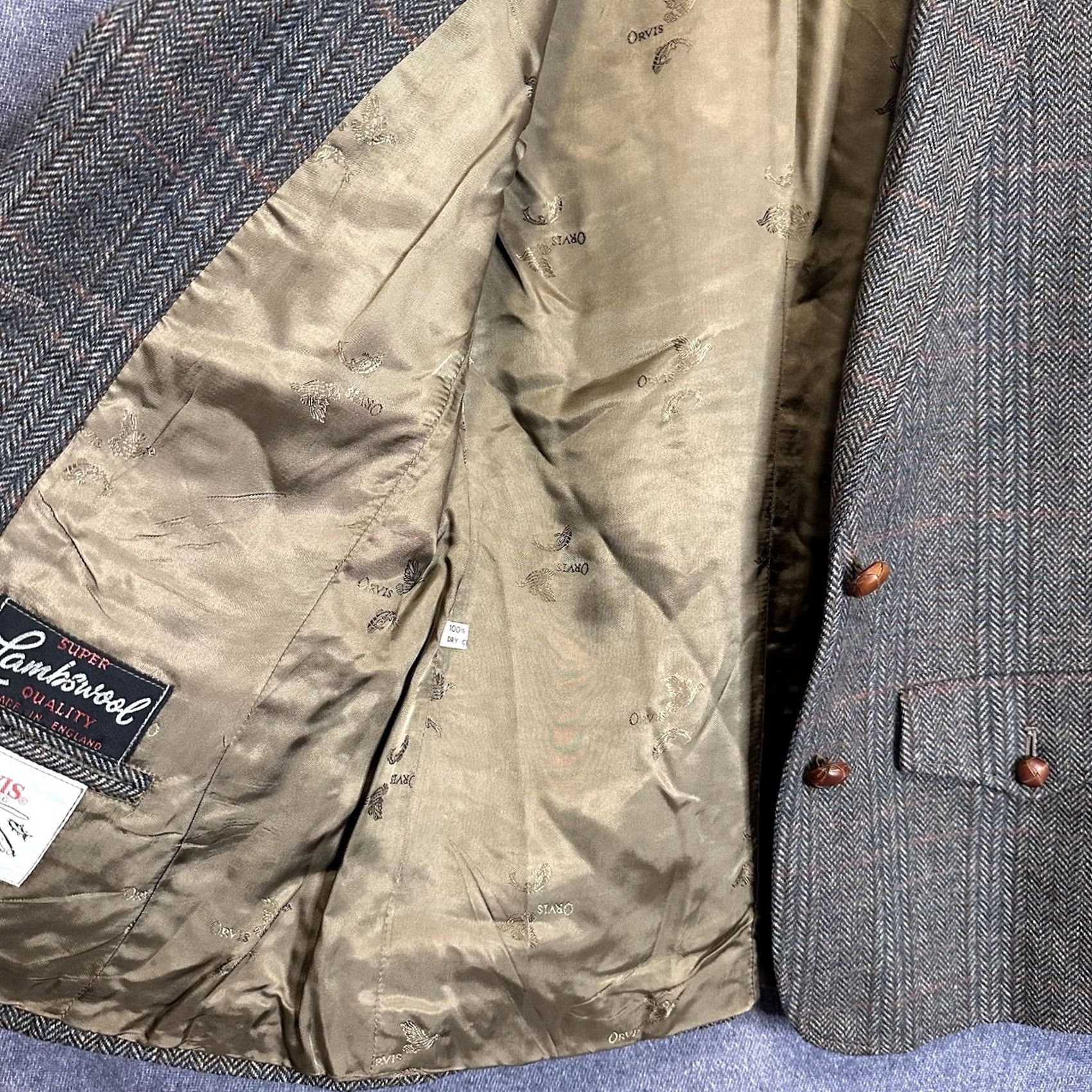 Orvis VINTAGE Orvis SportCoat Herringbone Wool Brown Mens S/M England 80s 70s Preppy Vintage Overcoat Size US S / EU 44-46 / 1 - 5 Thumbnail