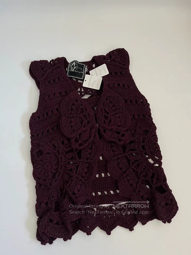 Japanese Brand Japanese Brand size F Crochet openwork vest, butterfly kni Size S / US 4 / IT 40 - 4 Thumbnail