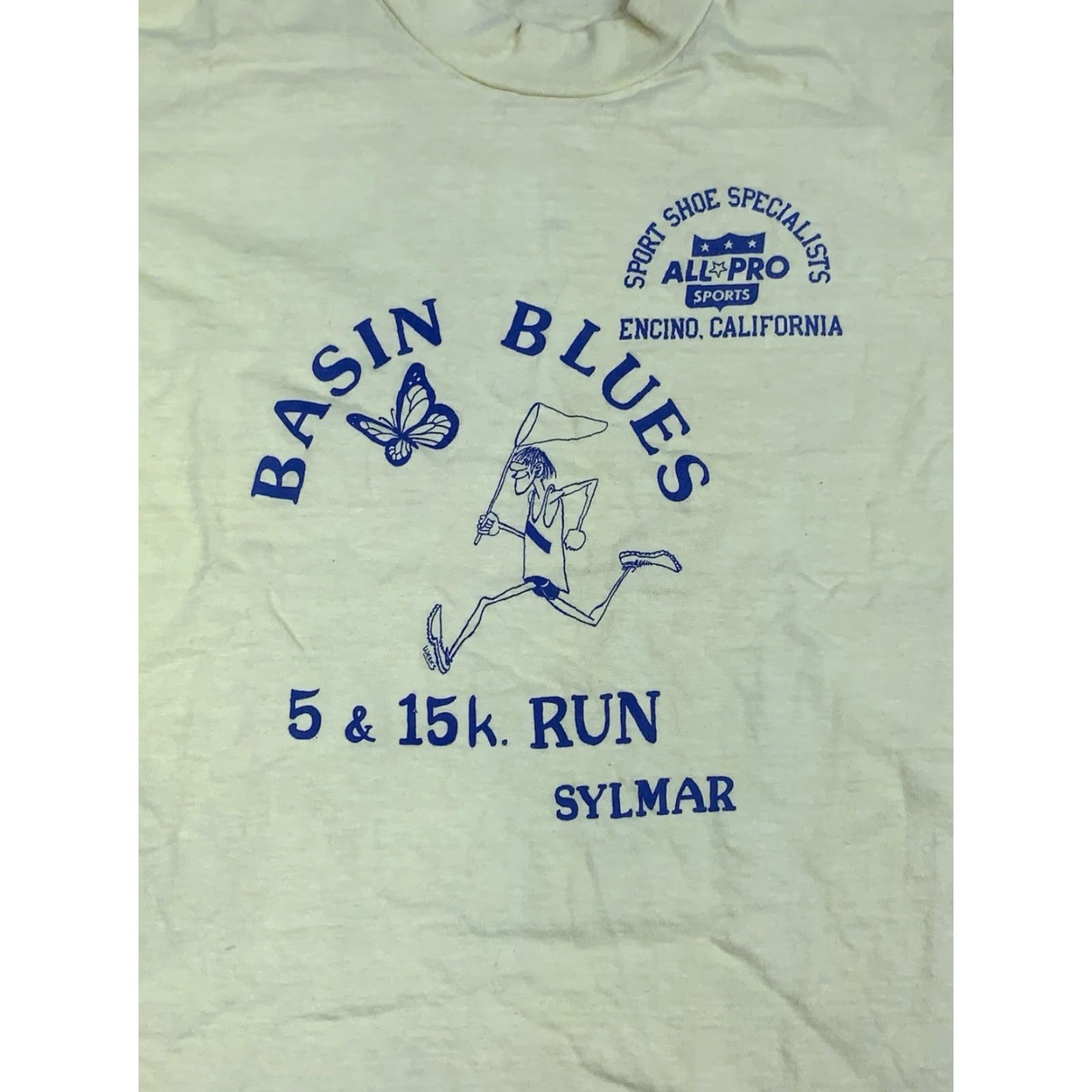 Hanes VINTAGE Hanes T-Shirt Mens M Yellow 80s USA Running Sylmar 5K 15K Shirt Men Size US M / EU 48-50 / 2 - 3 Thumbnail