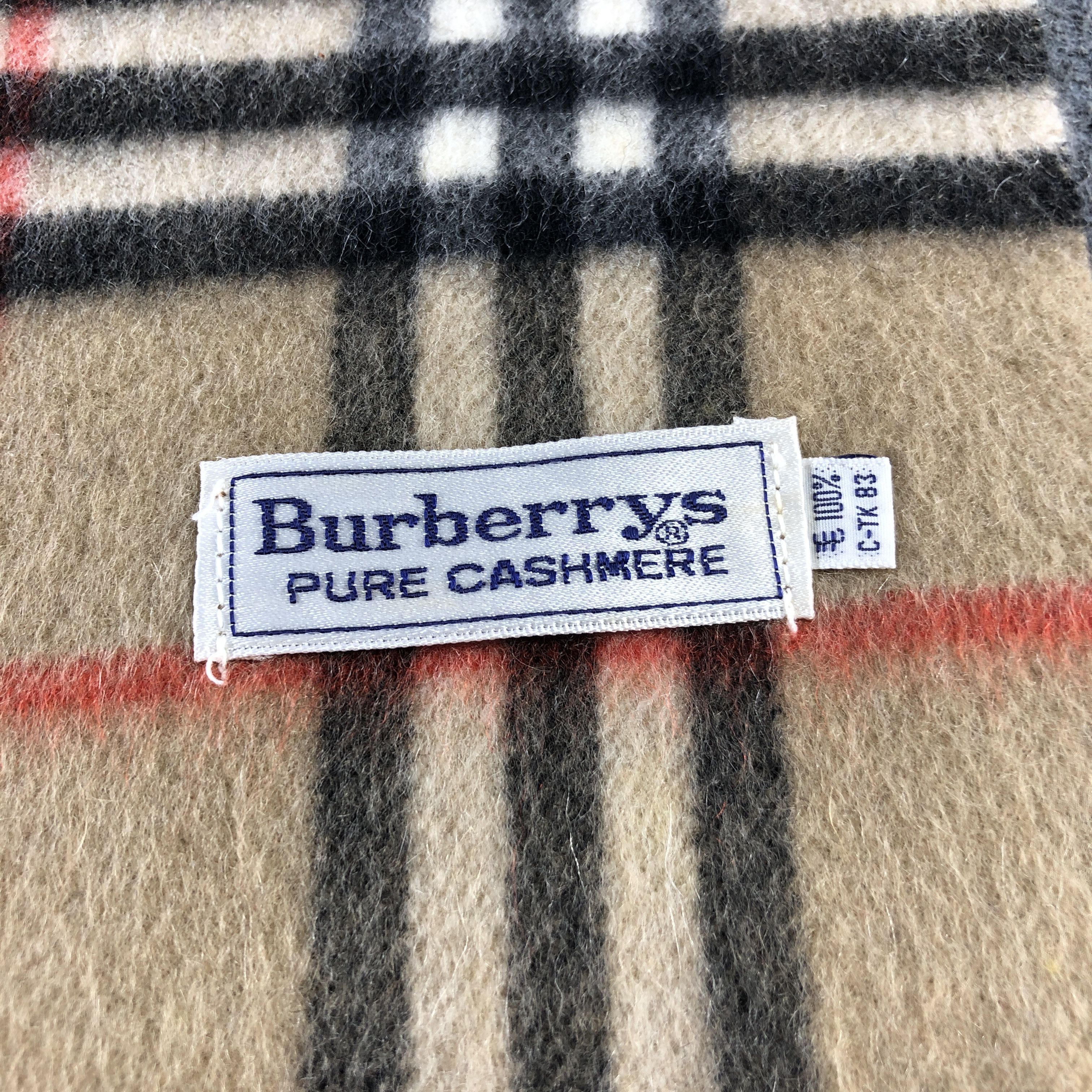 Burberry Burberry Tan Nova Check Cashmere Scarf Muffler V2855 Size ONE SIZE - 4 Thumbnail
