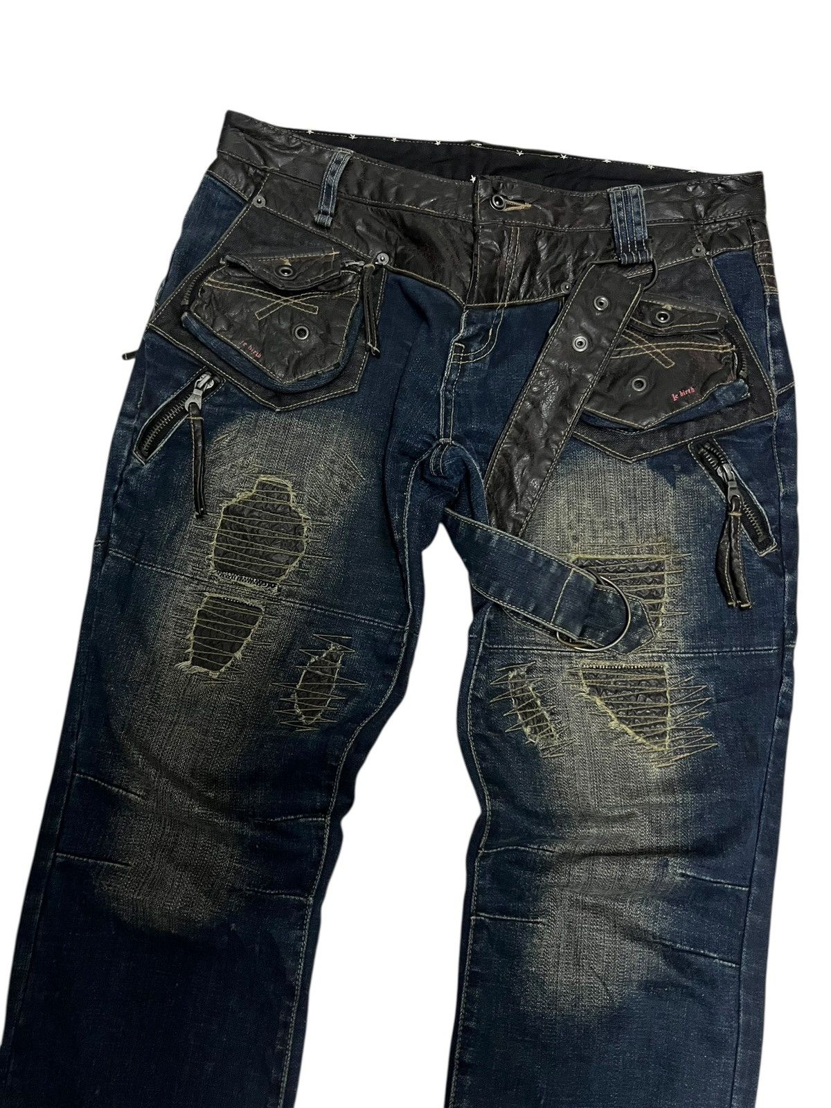 If Six Was Nine 🔥Very Rare PPFM Like If Six Was Nine Style Patchwork Jean Size US 33 - 4 Thumbnail