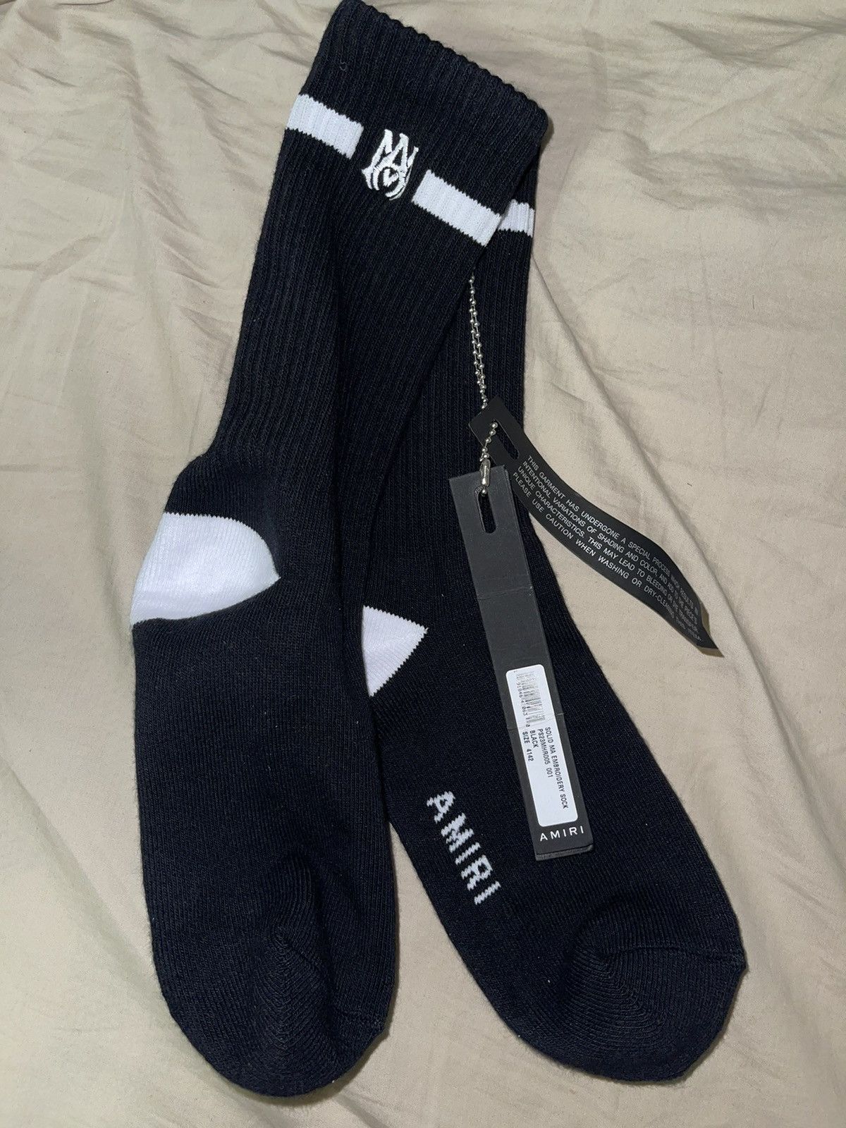 Amiri AMIRI Black Long Socks [FREE SHIPPING] Size ONE SIZE - 1 Thumbnail