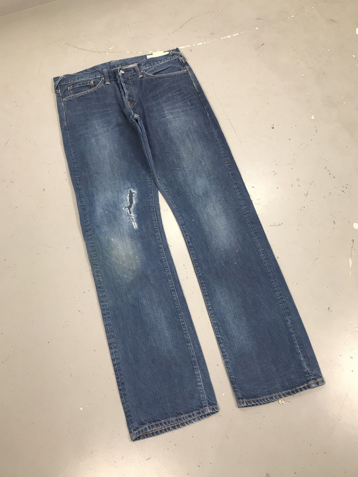 Japanese Brand × Vintage Vintage Evisu salvage loose fit denim Size US 36 / EU 52 - 3 Thumbnail