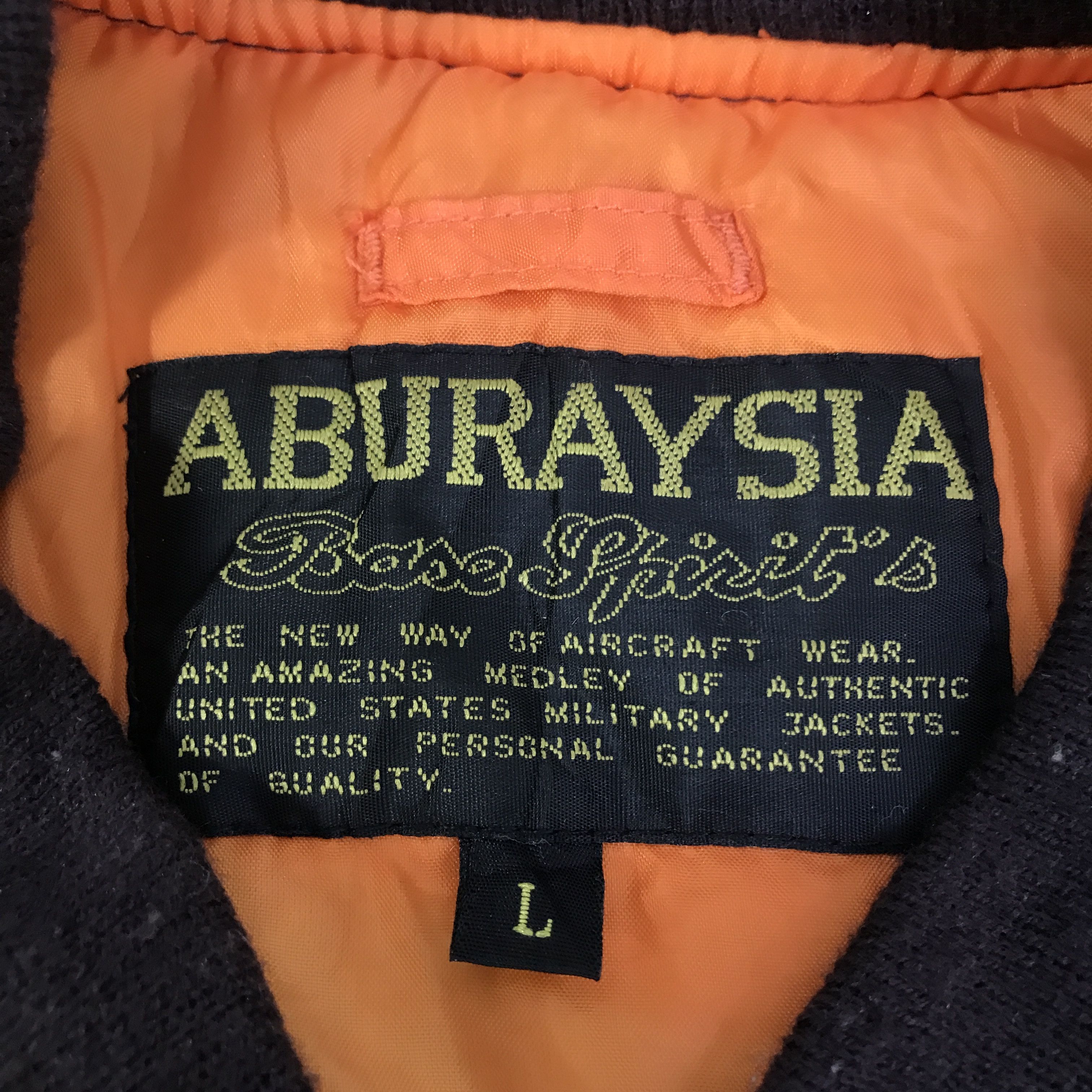 Japanese Brand Aburaysia Design Ma-1 bombers jacket K128B8 Size US L / EU 52-54 / 3 - 14 Thumbnail