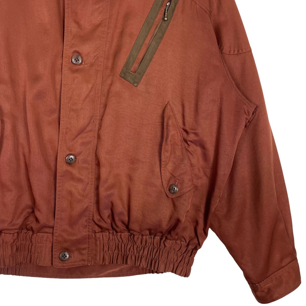 Designer × Lancel 💥80s LANCEL CITY BOMBER ORANGE BRICK Size US M / EU 48-50 / 2 - 5 Thumbnail