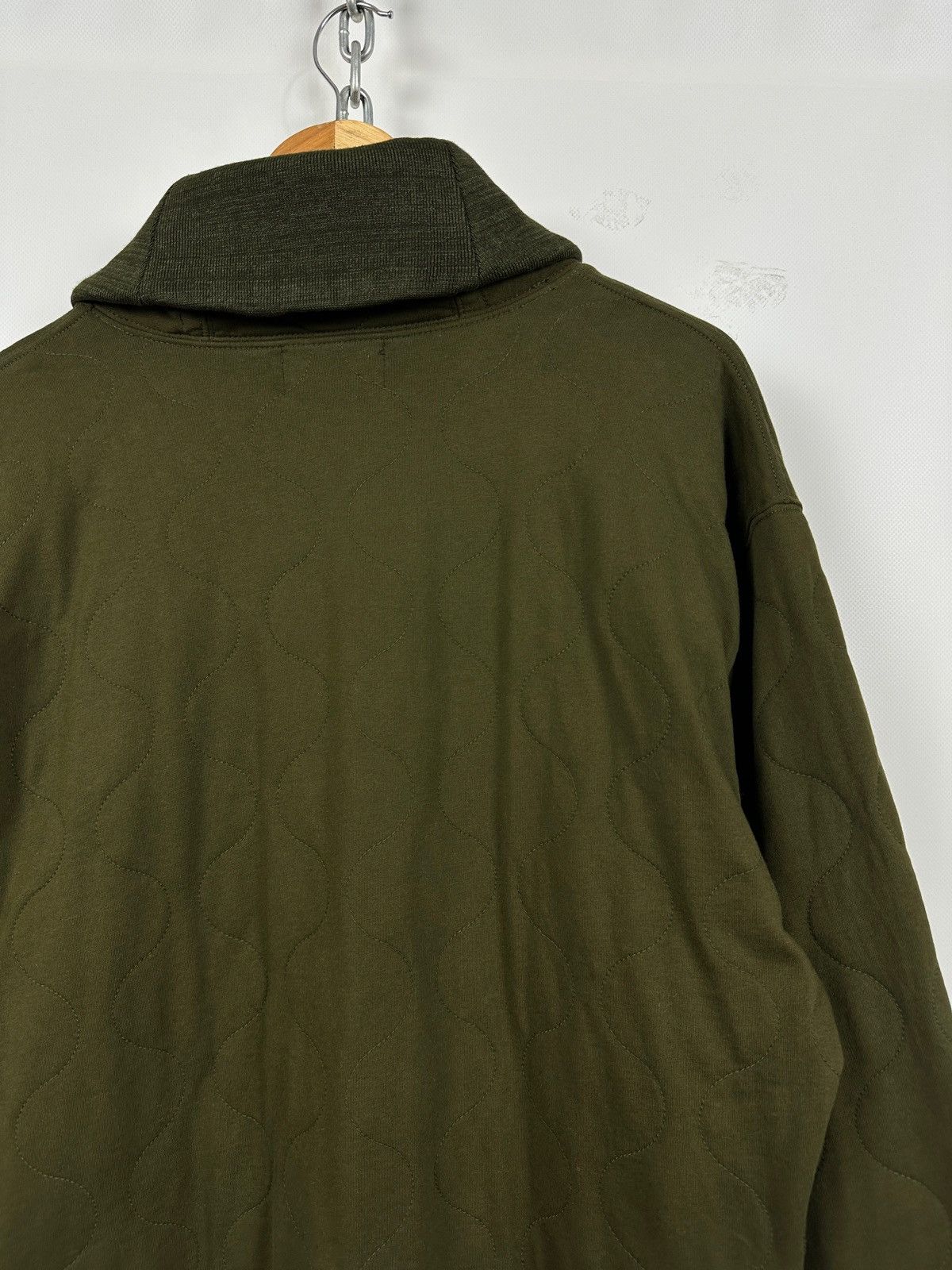 RRL Ralph Lauren RRL Ralph Lauren Khaki Quilted Shawl Collar Sweatshirt Size US XL / EU 56 / 4 - 18 Thumbnail