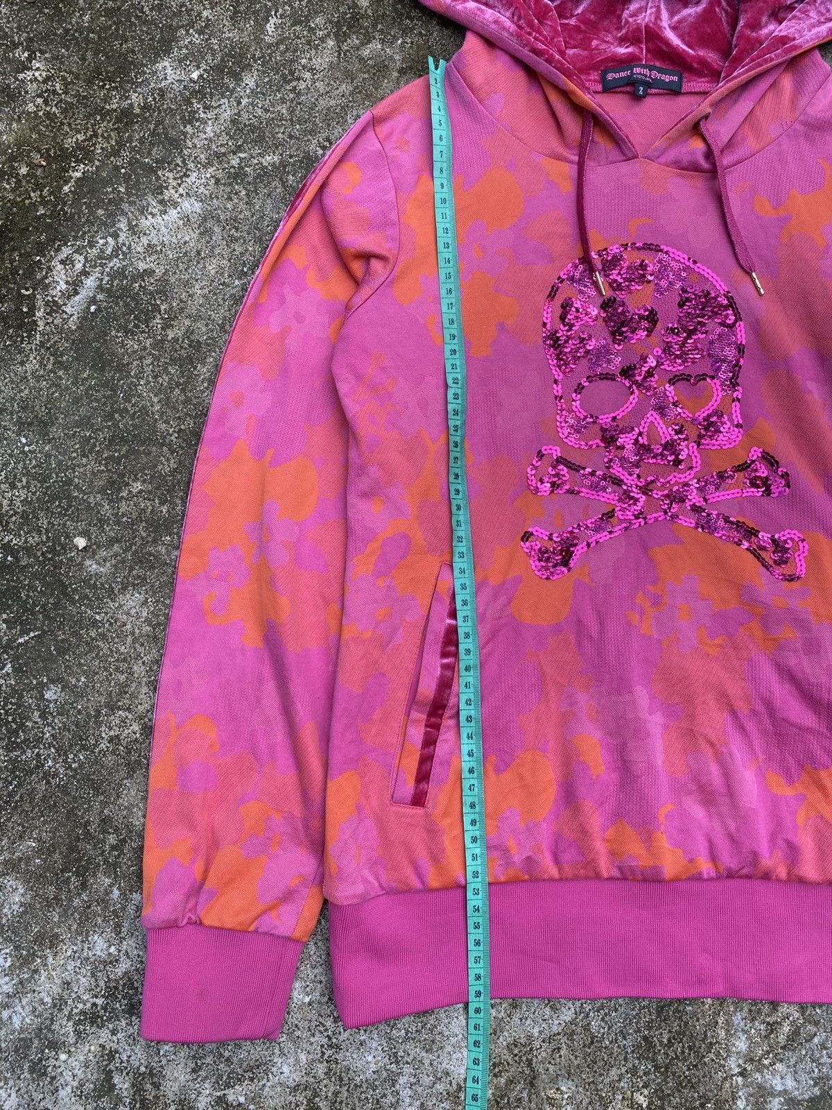If Six Was Nine JAPANESE BRAND DANCE WITH DRAGON SKULL PINK HOODIES Size ONE SIZE - 8 Thumbnail