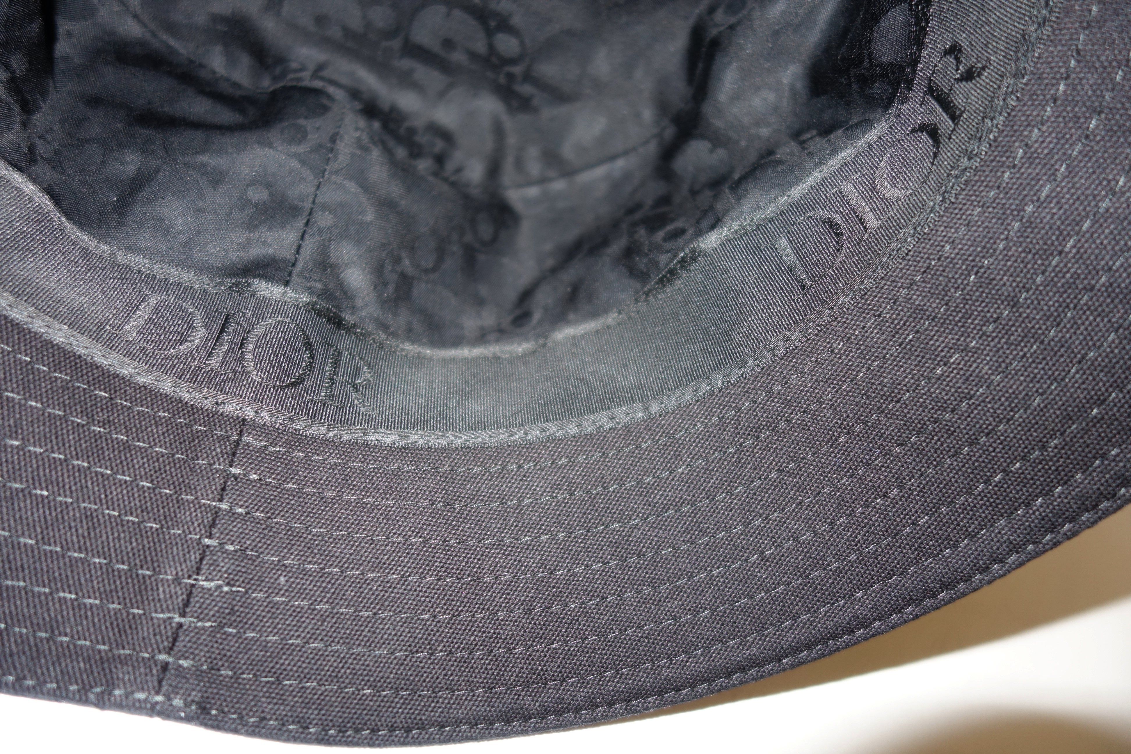Dior × Kim Jones DIOR - Hat Bob Sunhat Cap S Black Dune Kim Jones FW23 NEW Size ONE SIZE - 4 Thumbnail