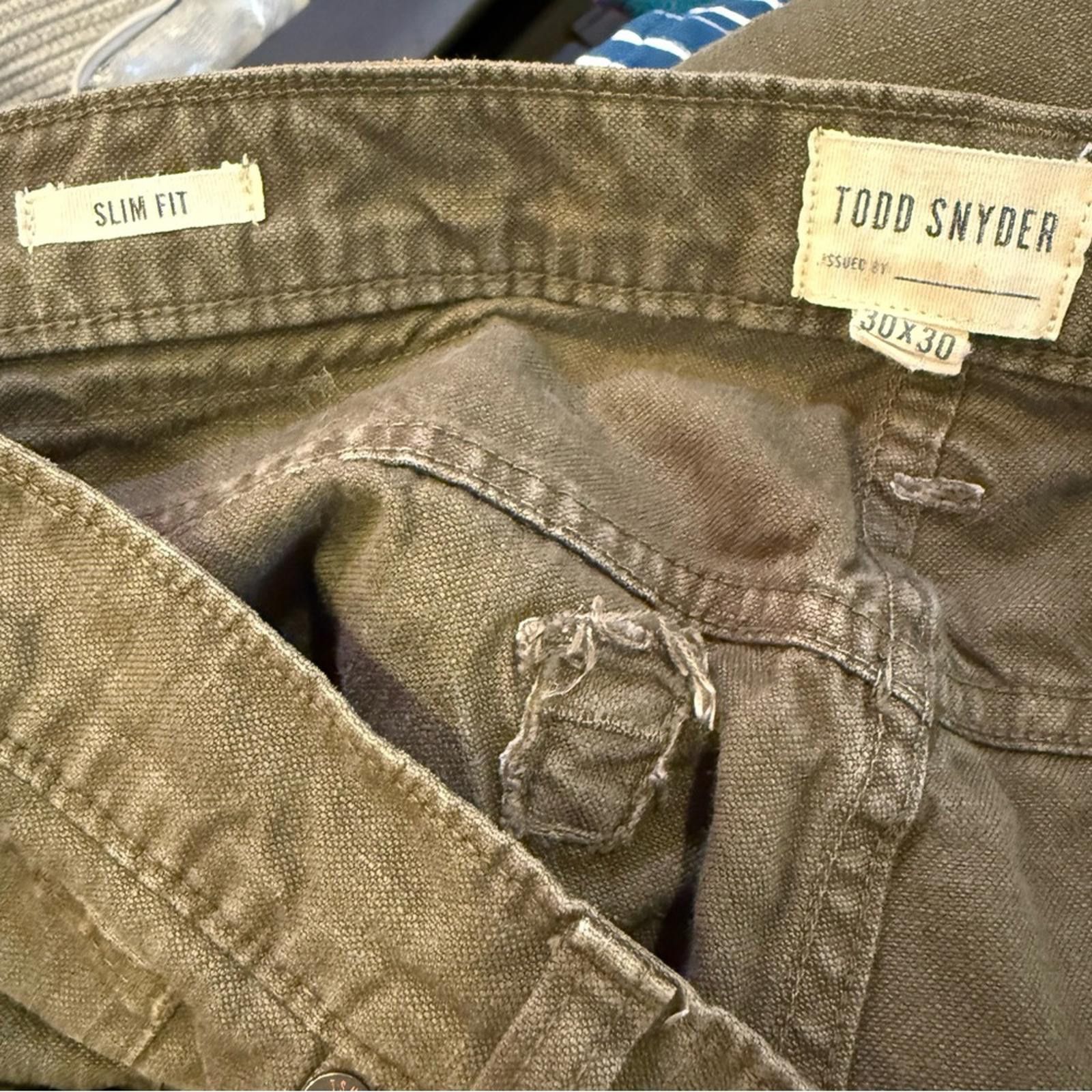 Todd Snyder Men’s Todd Snyder Olive Slim Fit Jeans sz 30/30 Size US 30 / EU 46 - 9 Thumbnail