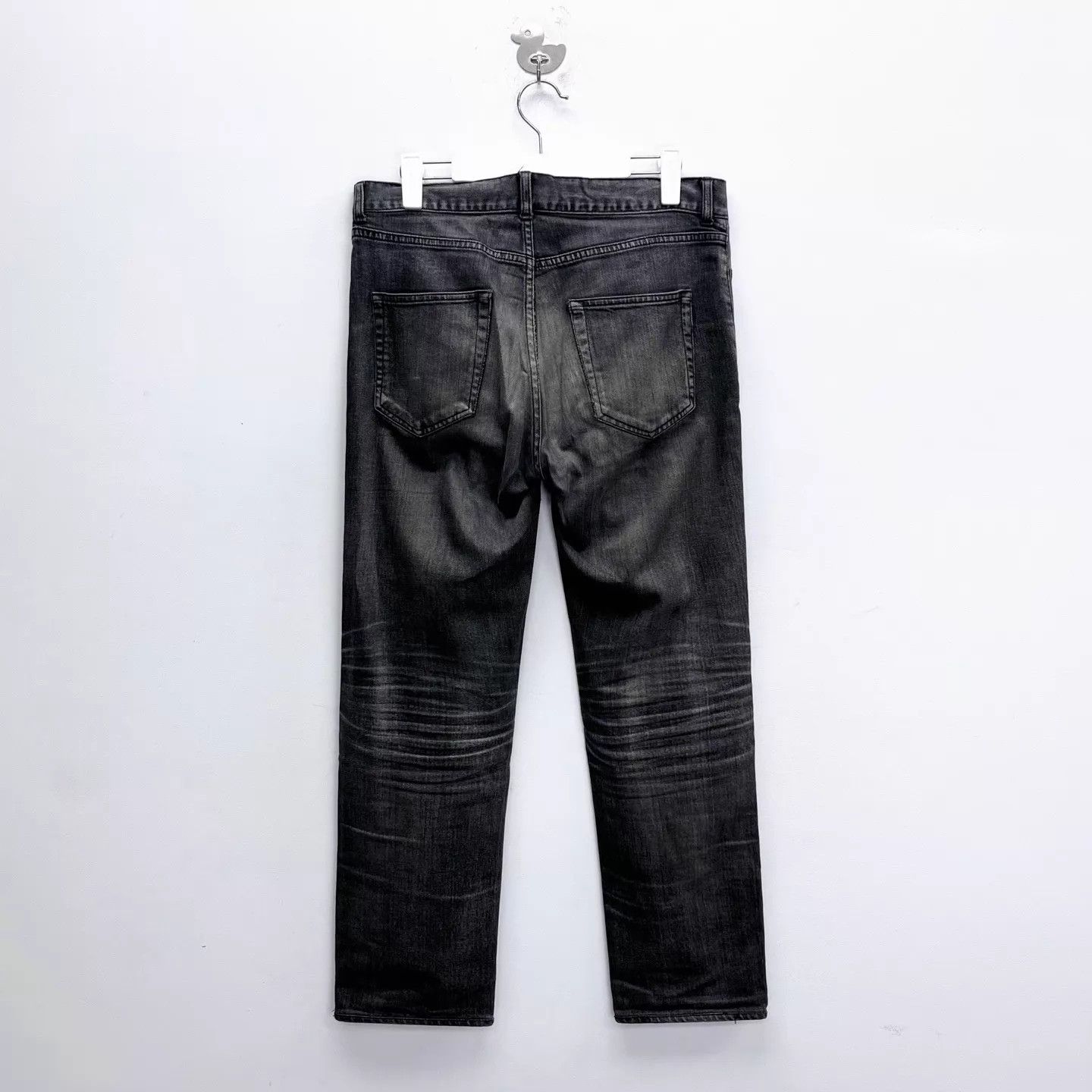 Saint Laurent Paris SL D02 Smoke Gray Washed Distressed Back Cutout 31 Size US 31 - 2 Thumbnail