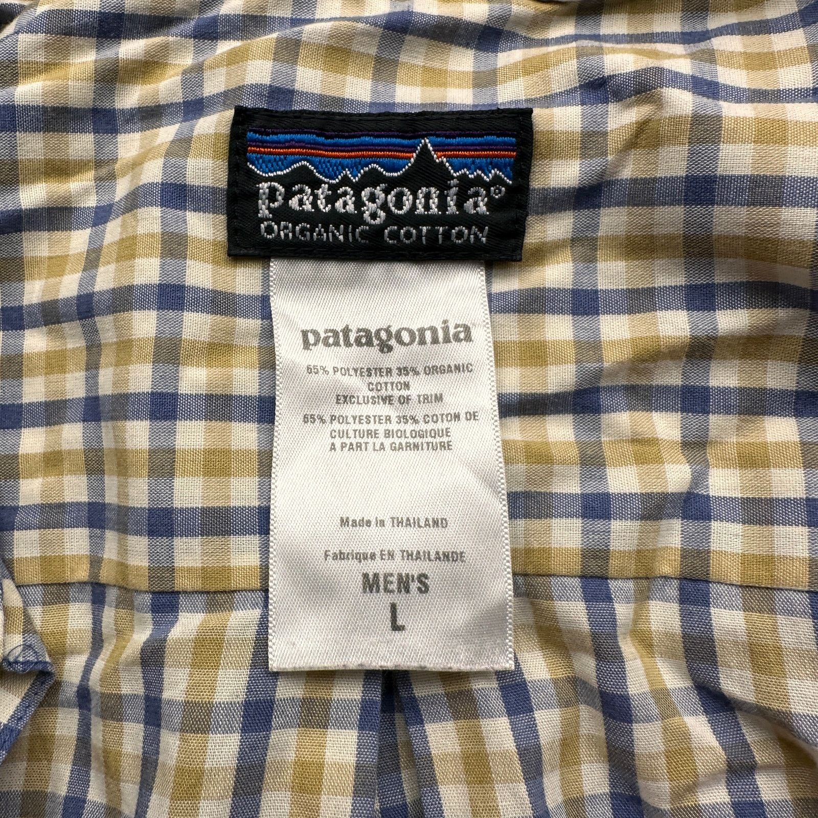 Patagonia Vintage Patagonia Organic Cotton Plaid Button Up Shirt Men L Size US L / EU 52-54 / 3 - 3 Thumbnail