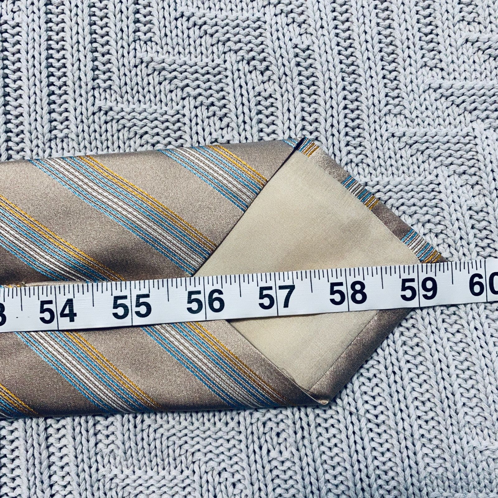 Vintage Silk bronze striped tie Size ONE SIZE - 3 Thumbnail