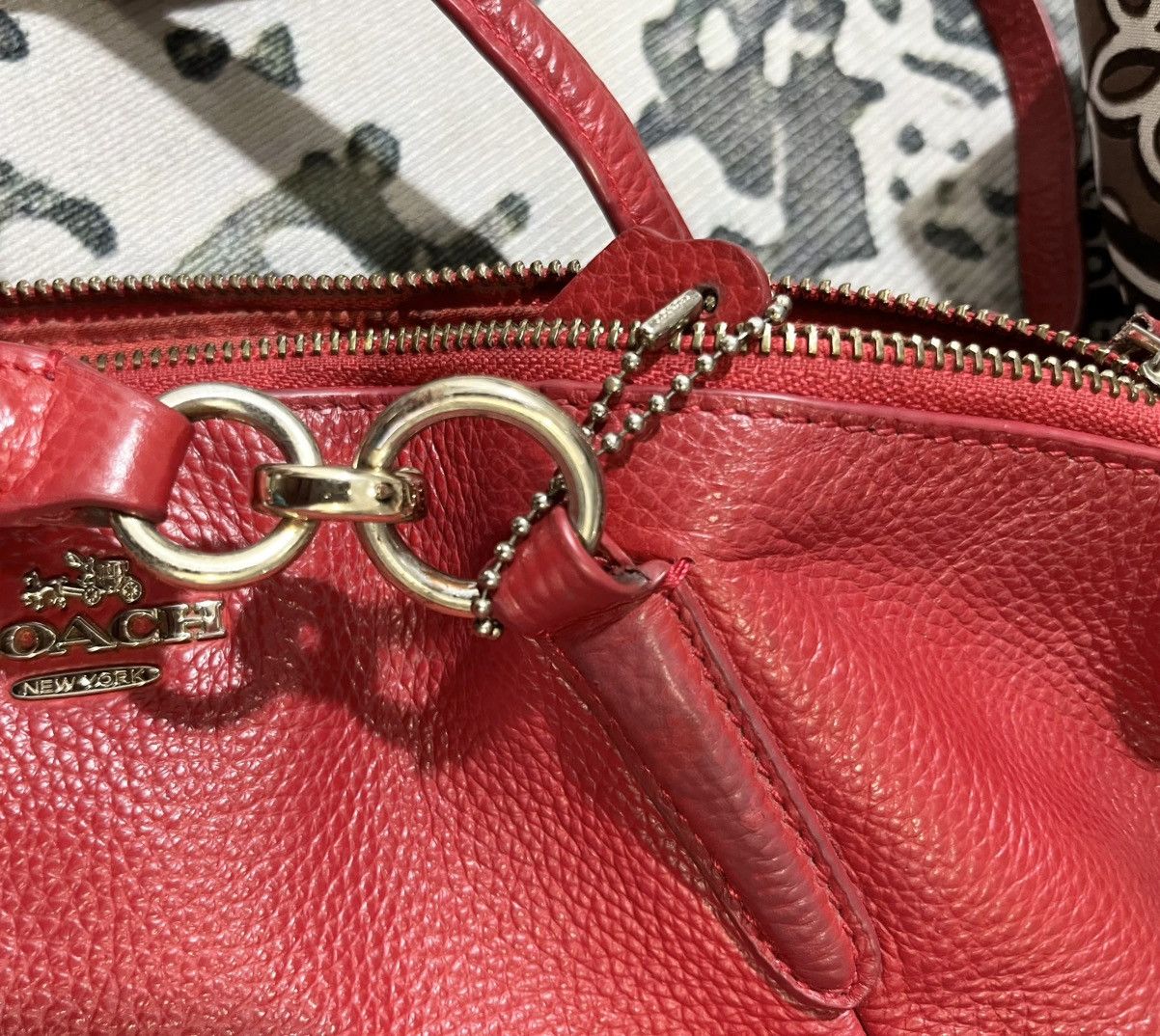 Coach Coach Small Kelsey Satchel Red Pebbled Bags Size ONE SIZE - 20 Thumbnail