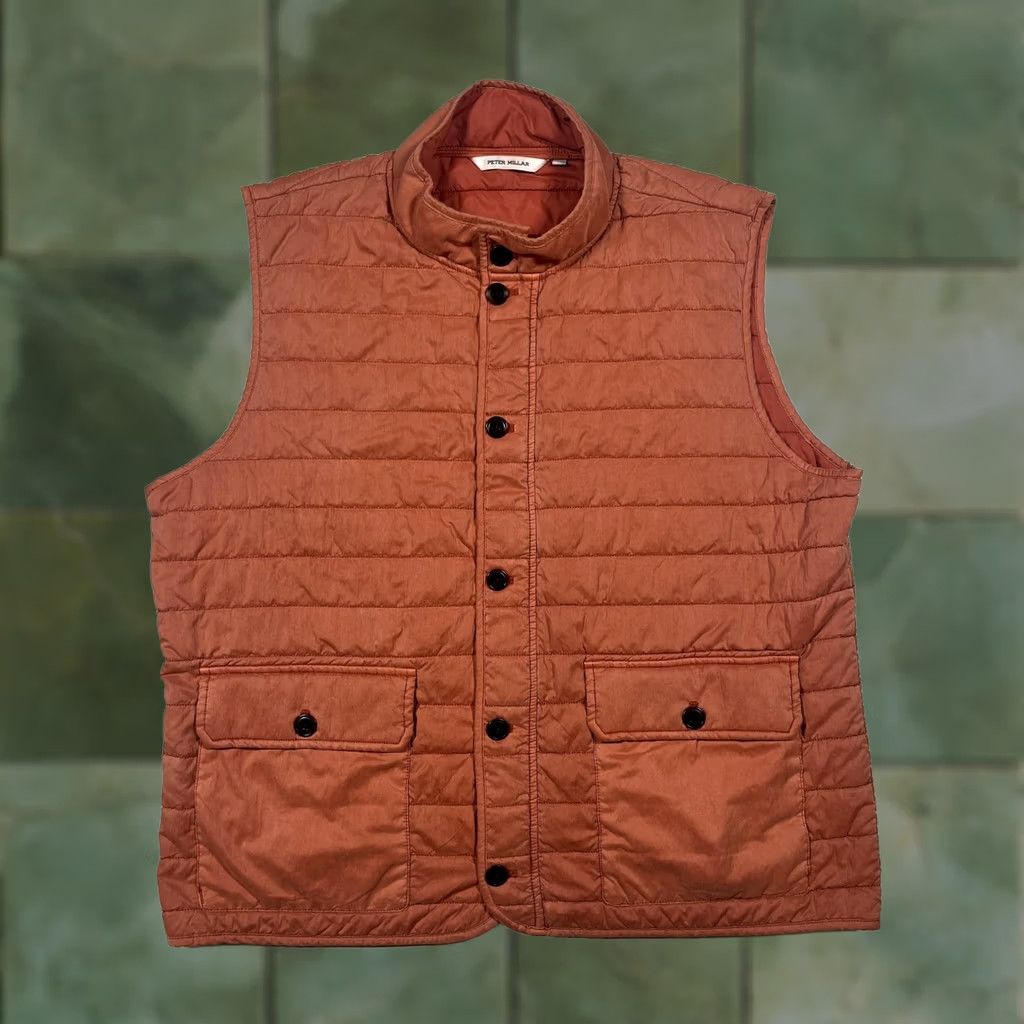 Peter Millar Peter Millar Vest Mens 2XL Orange Quilted Water Resistant Outdoor Greenwich Warm Size US XXL / EU 58 / 5 - 1 Thumbnail