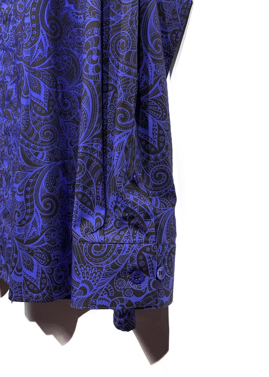 Versace Versace Blue Brown Paisley Patterns Cotton Shirt Size US L / EU 52-54 / 3 - 3 Thumbnail