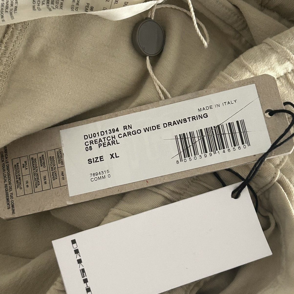 Rick Owens Drkshdw New Rick Owens DRKSDW Creatch Wide Cargo Pants Size XL Size US 34 / EU 50 - 6 Thumbnail