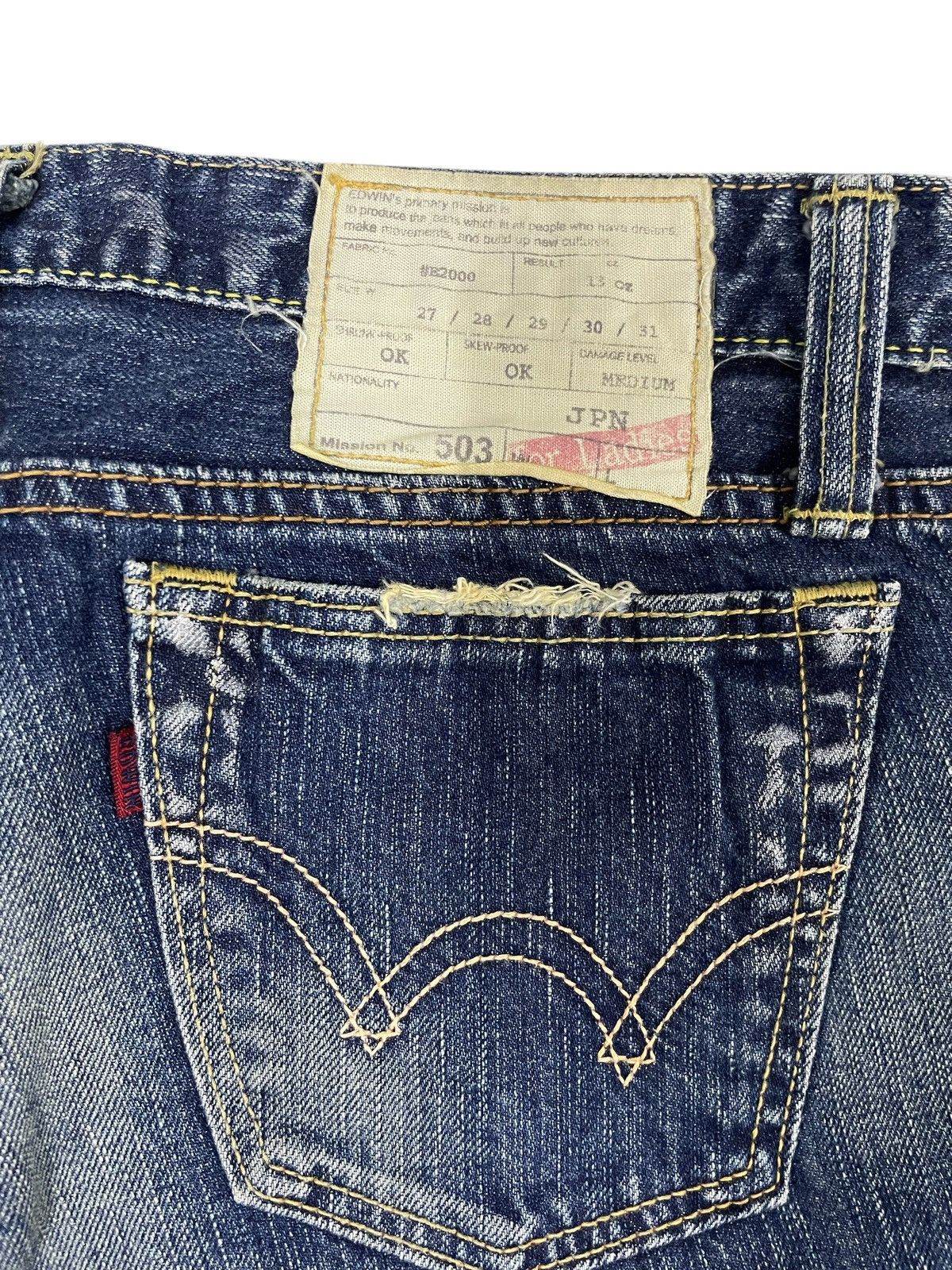 Hysteric Glamour Edwin 503 Japan Studded Jeans Size US 30 / EU 46 - 8 Thumbnail