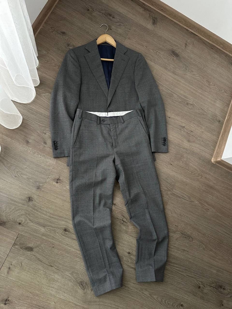 Suitsupply × Vintage Vintage Suitsupply Brescia Spalla Ferrara Gray Mens 42 Suit Size 42S - 5 Thumbnail