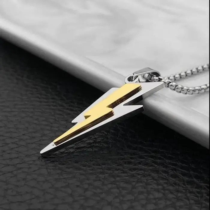 Jewelry Bolt Pendant Y2K Necklace Chain Punk Necklace Size ONE SIZE - 4 Thumbnail
