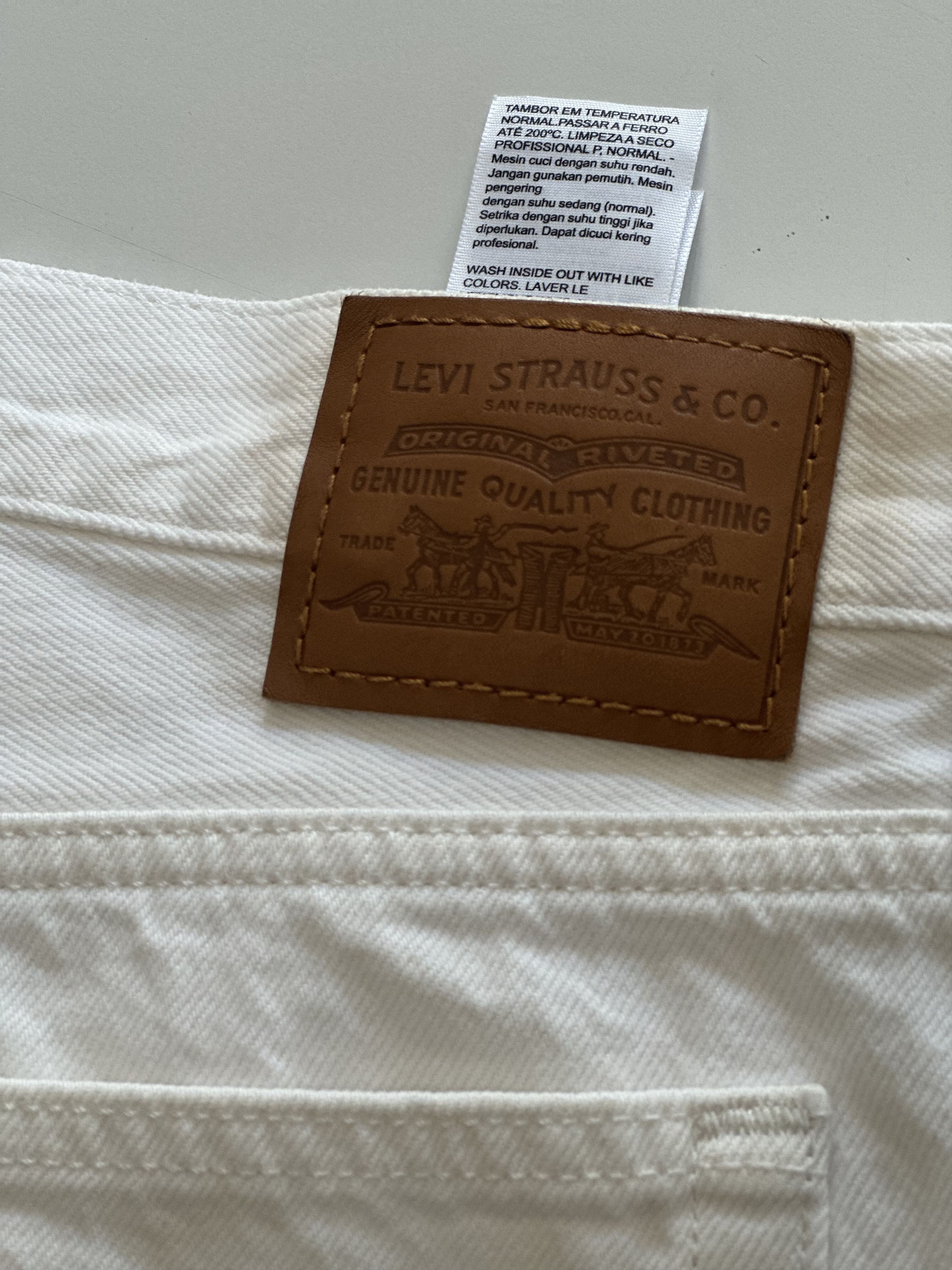 Levi's Levi's Jeans Womens 31 (31x26.5) White Denim Wedgie Straight Size 32" / US 10 / IT 46 - 4 Thumbnail