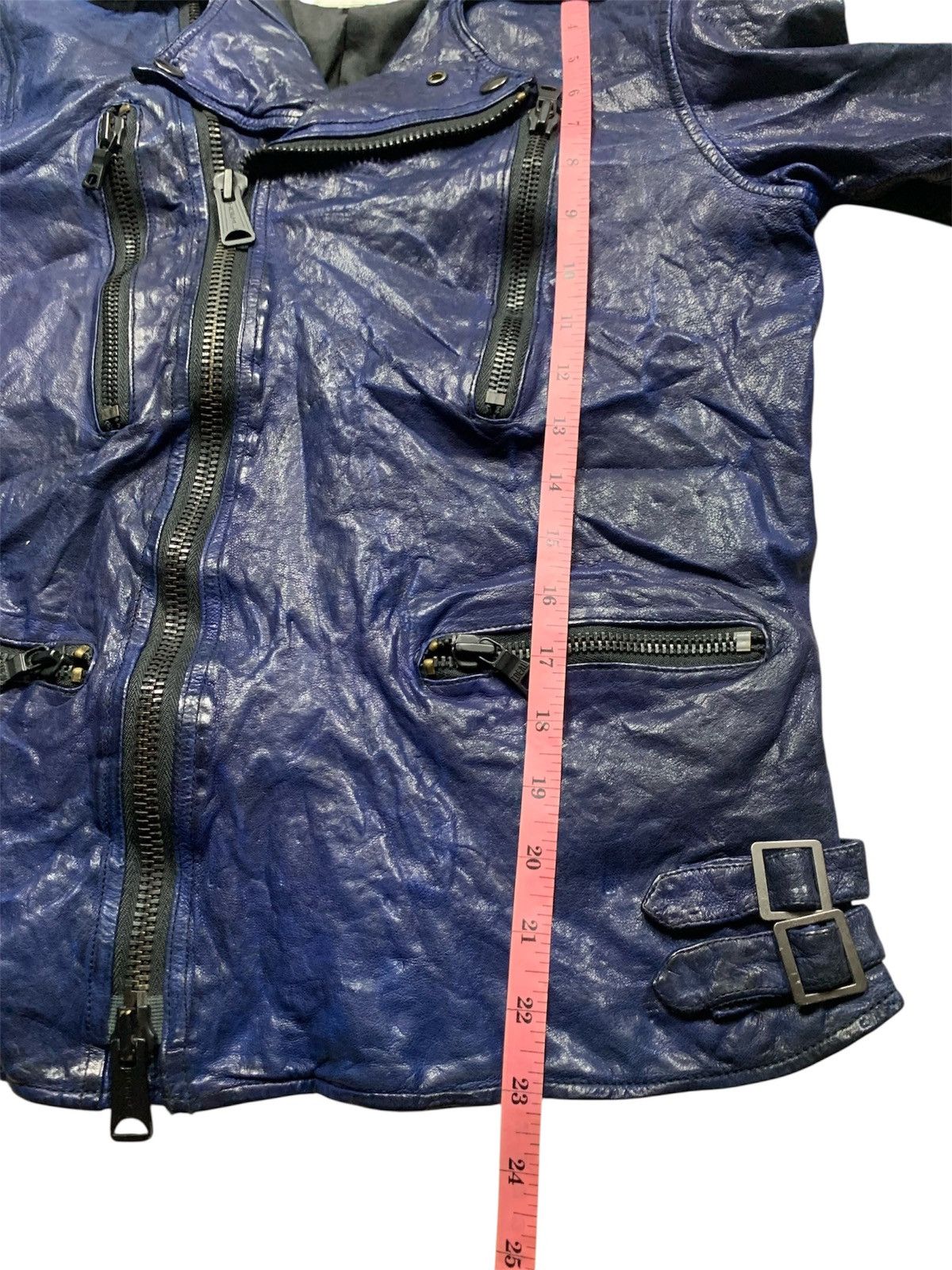 BUFFALO BOBS Buffalo Bobs HRB5406 Blue Goat Leather Biker Jacket Size US S / EU 44-46 / 1 - 7 Thumbnail