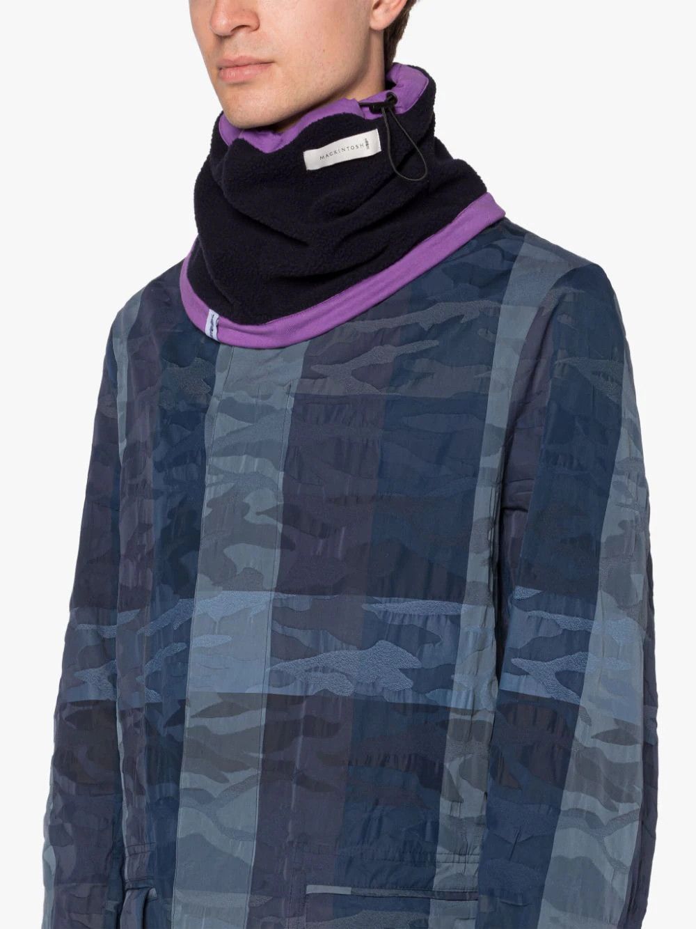 Mackintosh o1mle0424 Size: OS Fleece Neck Warmer in Navy/Purple Size ONE SIZE - 4 Thumbnail