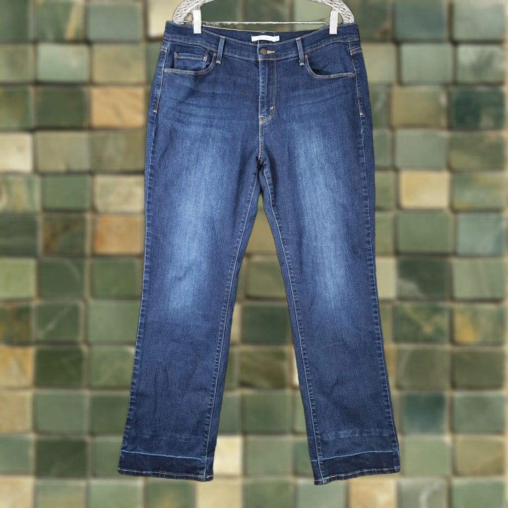 Levi's LEVI'S 505 Dark Wash Straight Jeans Size 16 Womens Blue Size 38" / US 16 / IT 52 - 1 Thumbnail