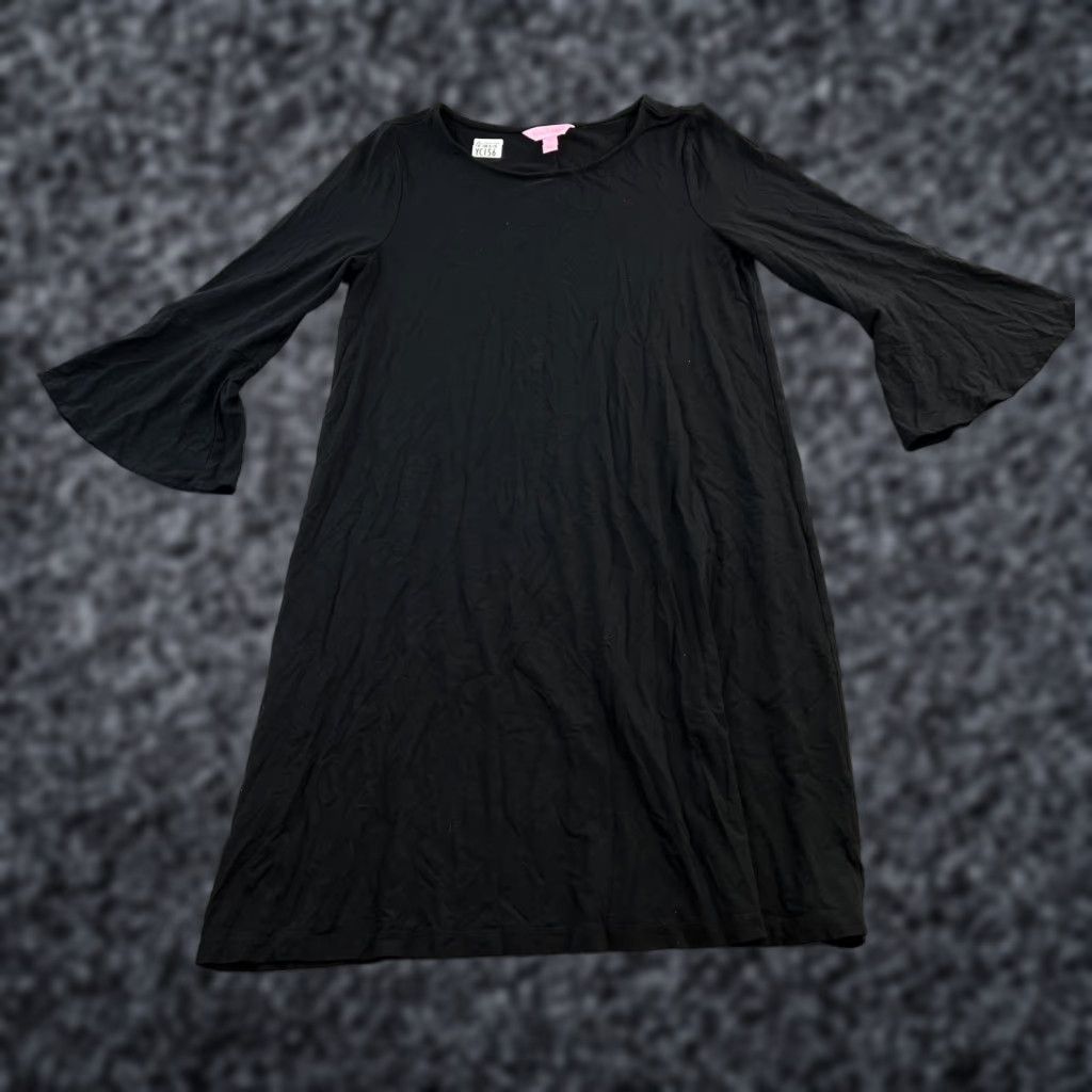 Lilly Pulitzer Lilly Pulitzer Dress Womens Small Black Bell Sleeve Shift Pullover Solid Classic Size S / US 4 / IT 40 - 1 Thumbnail