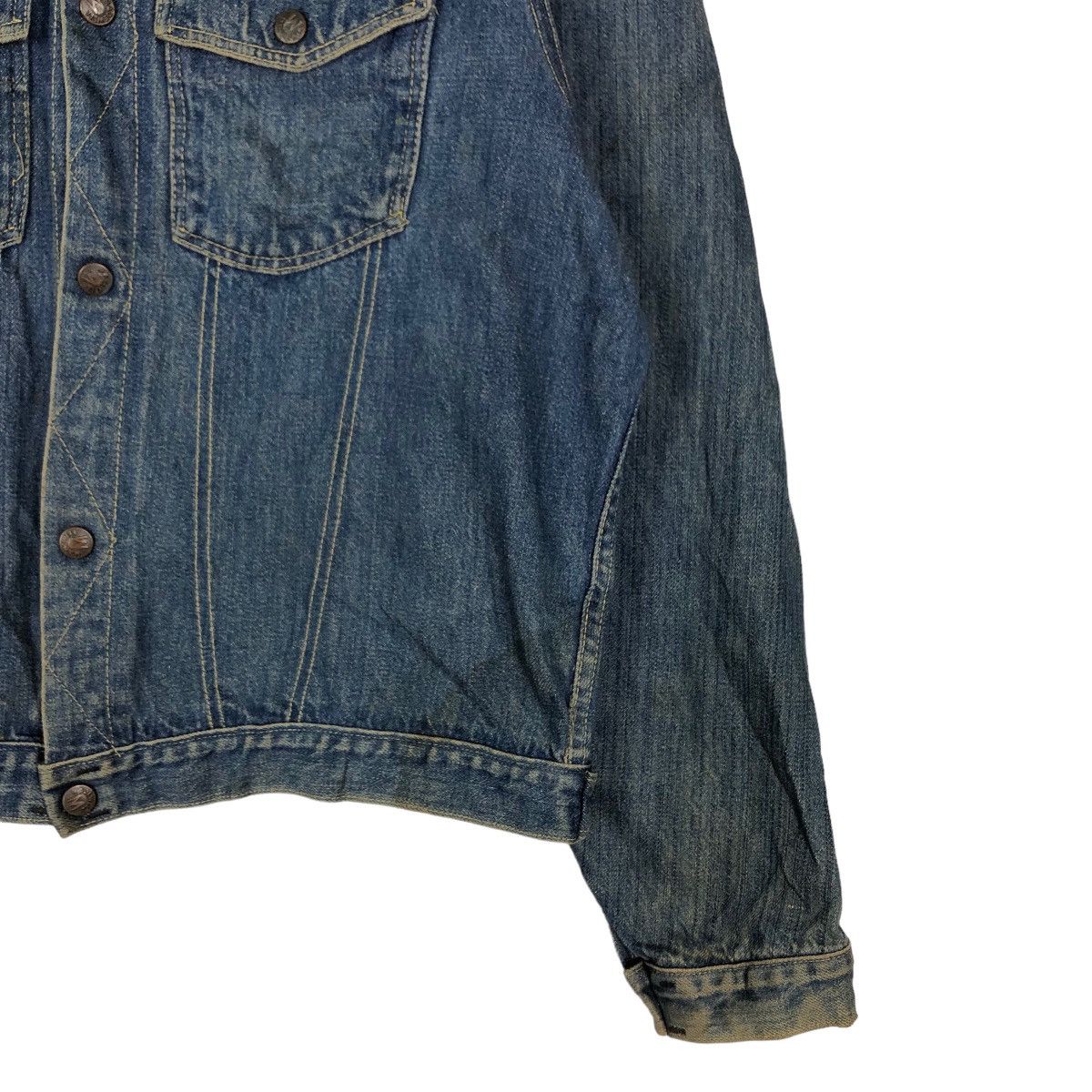 Japanese Brand 🔥Vintage Biker Denim Trucker Jacket Made Well Union Made Size US M / EU 48-50 / 2 - 5 Thumbnail