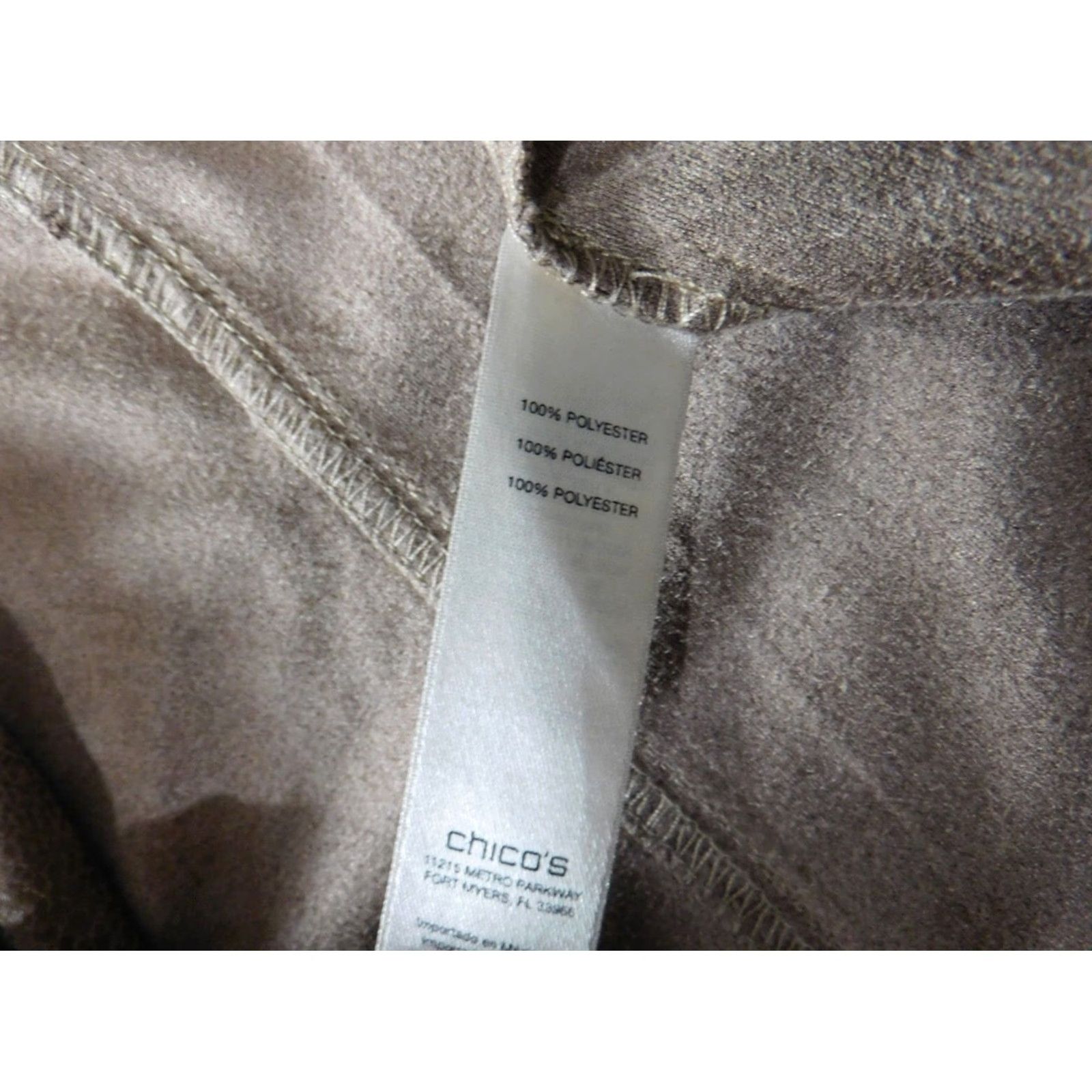 Vintage Chicos Jacket Womens Brown Open Casual Basic Jacket Long Sleeve Mid-Length Solid Pattern Fall Spring Designer Size XS / US 0-2 / IT 36-38 - 6 Thumbnail