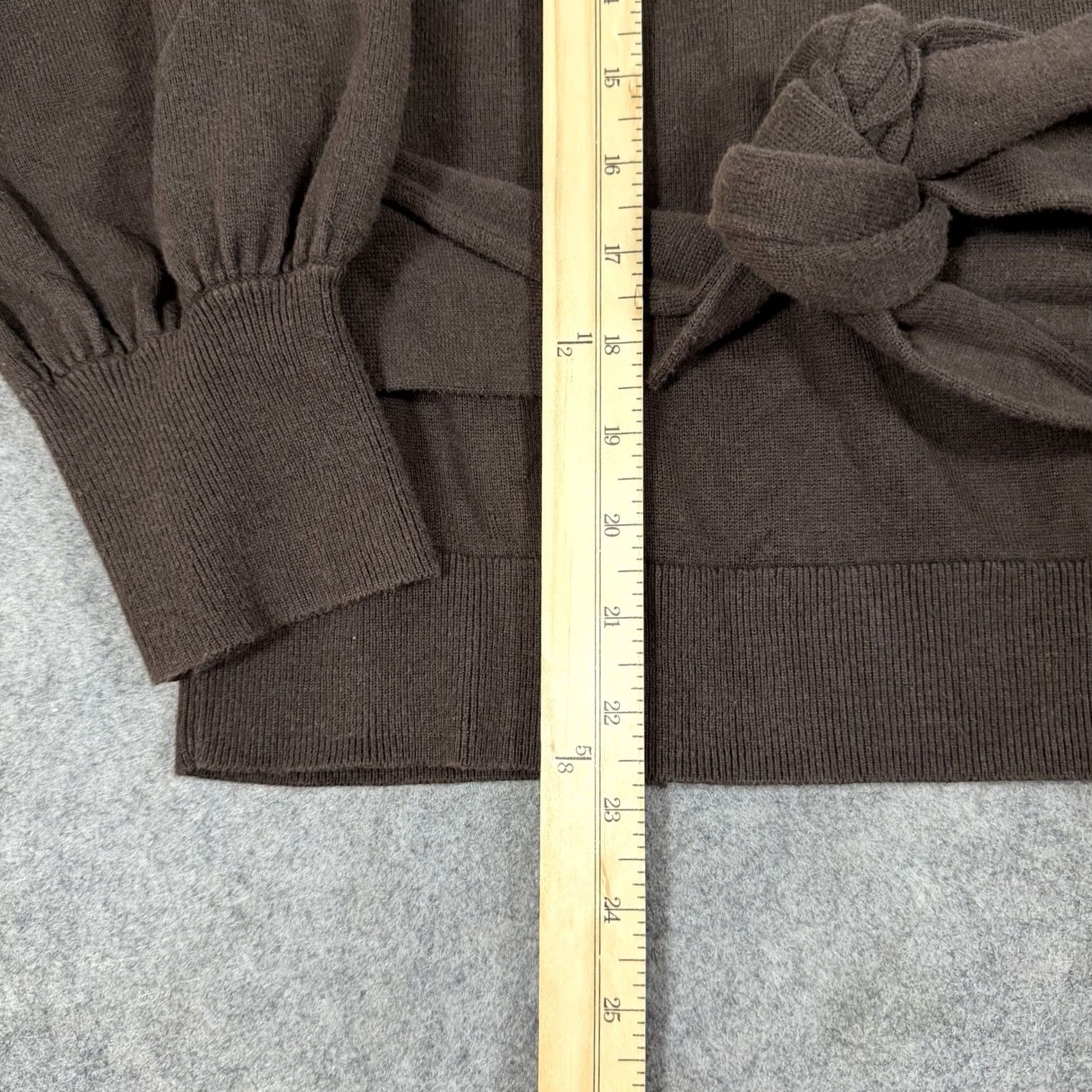 Ralph Lauren Lauren Ralph Lauren Long Puff Sleeve Self-Belt Sweater Fit Women XL Brown Size XL / US 12-14 / IT 48-50 - 7 Thumbnail