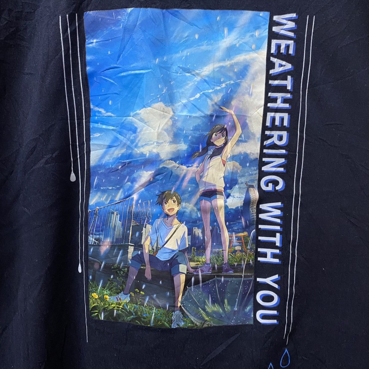 Anime WEATHERING WITH YOU Tenki No Ko Anime By Makoto Shinkai Tee Size US L / EU 52-54 / 3 - 2 Thumbnail