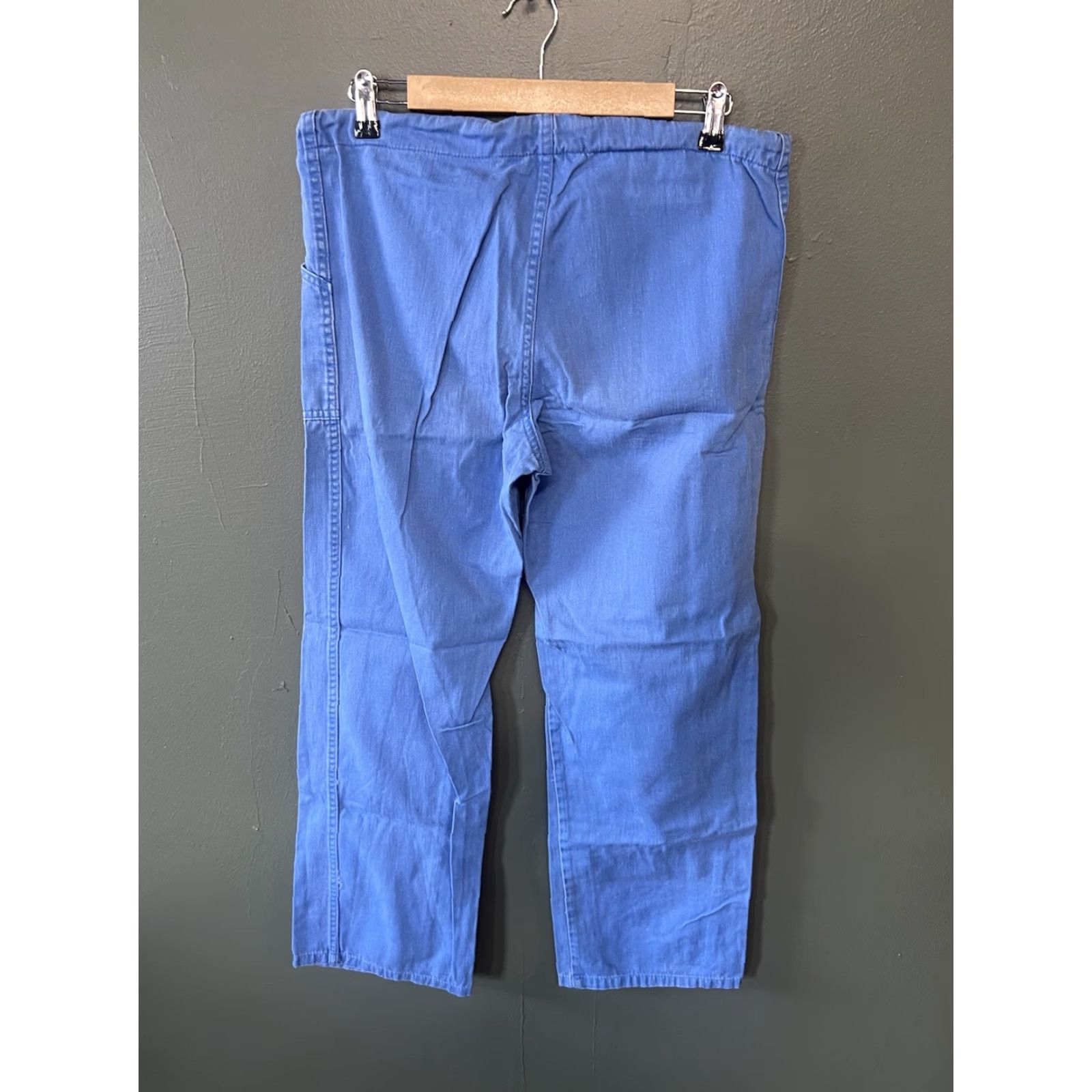 Lands' End VINTAGE Lands End Blue Denim Pull On Pants w/ Drawstring Size 10 Size 32" / US 10 / IT 46 - 2 Thumbnail