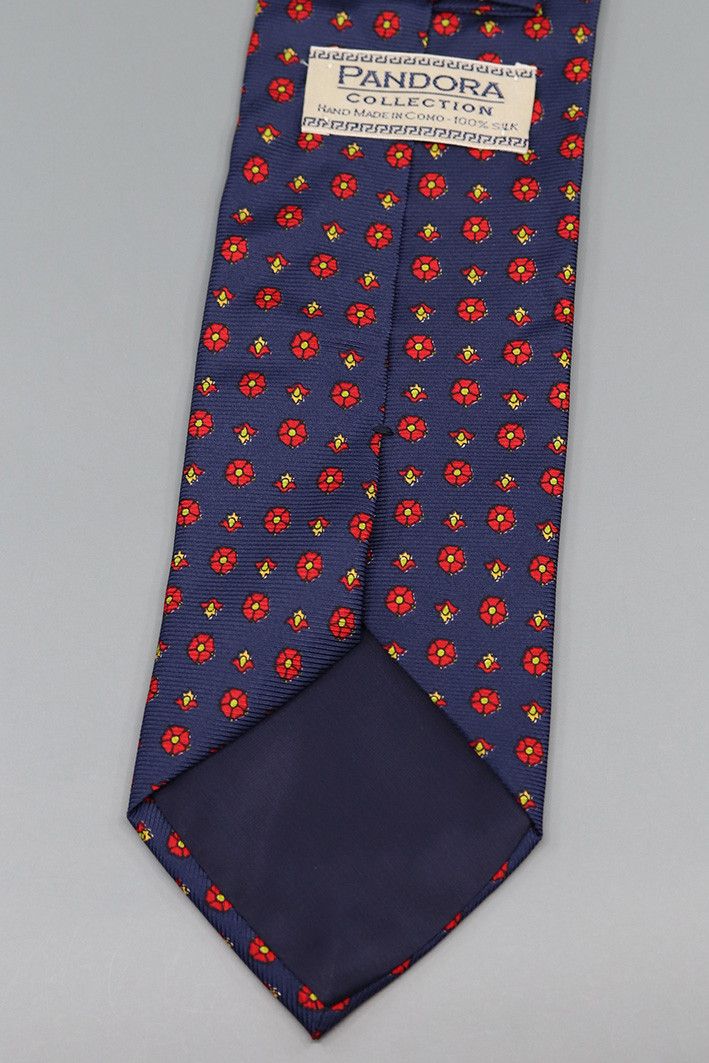 pandora Vintage Pandora Silk Tie – Red Floral Pattern Size ONE SIZE - 2 Thumbnail